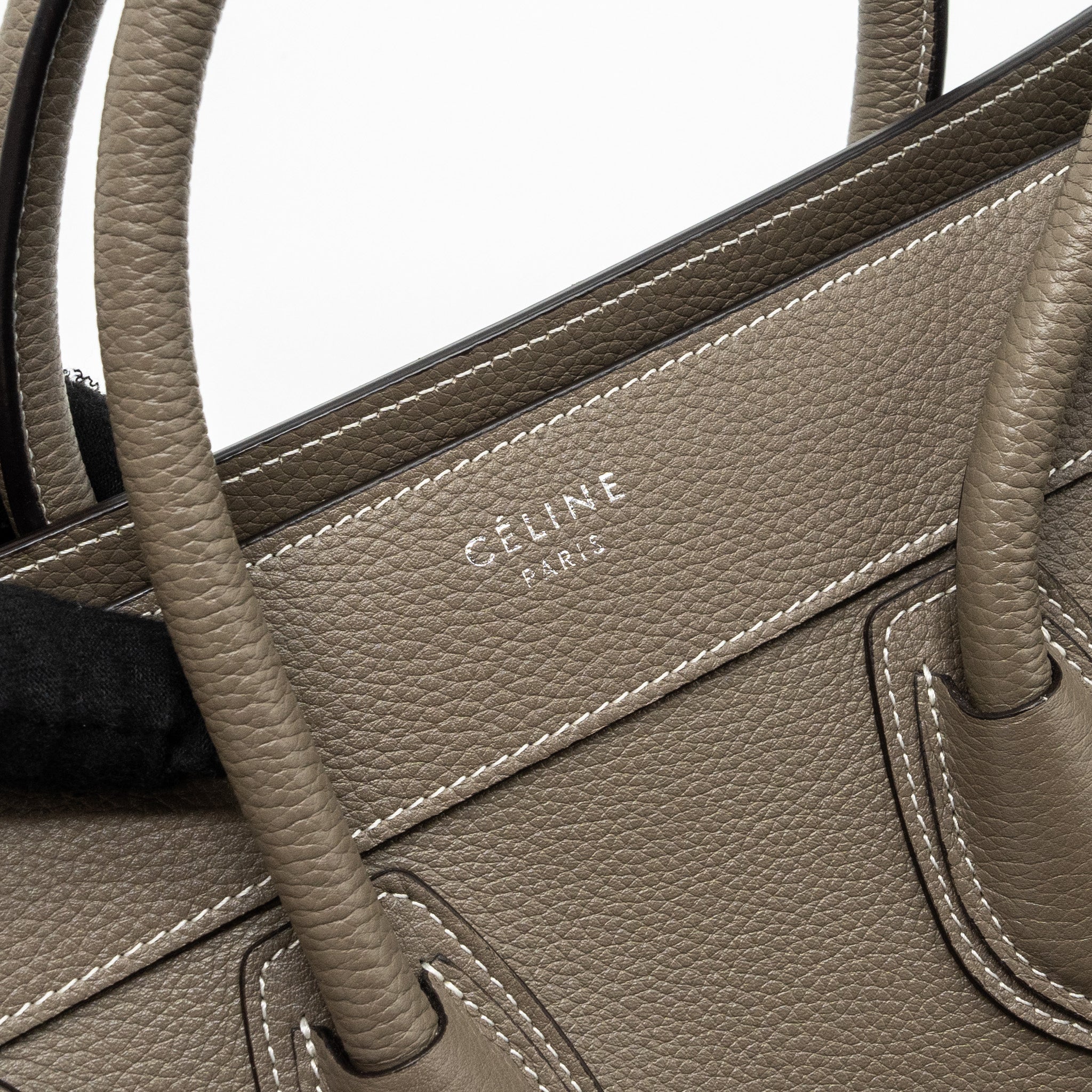 CELINE MICRO LUGGAGE BAG CALFSKIN GREY SHW