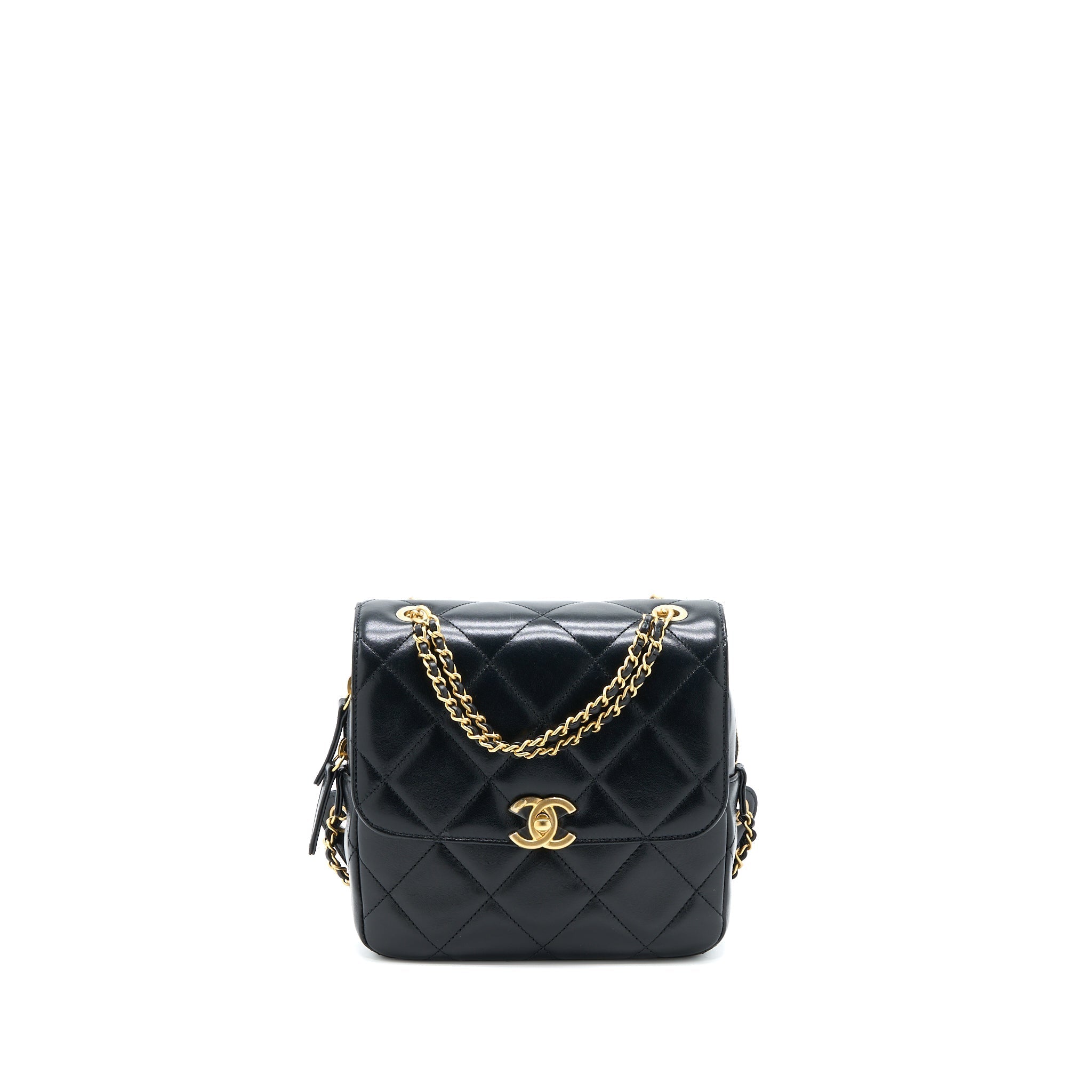CHANEL 23P ADO BACKPACK LAMBSKIN BLACK GHW (MICROCHIP)