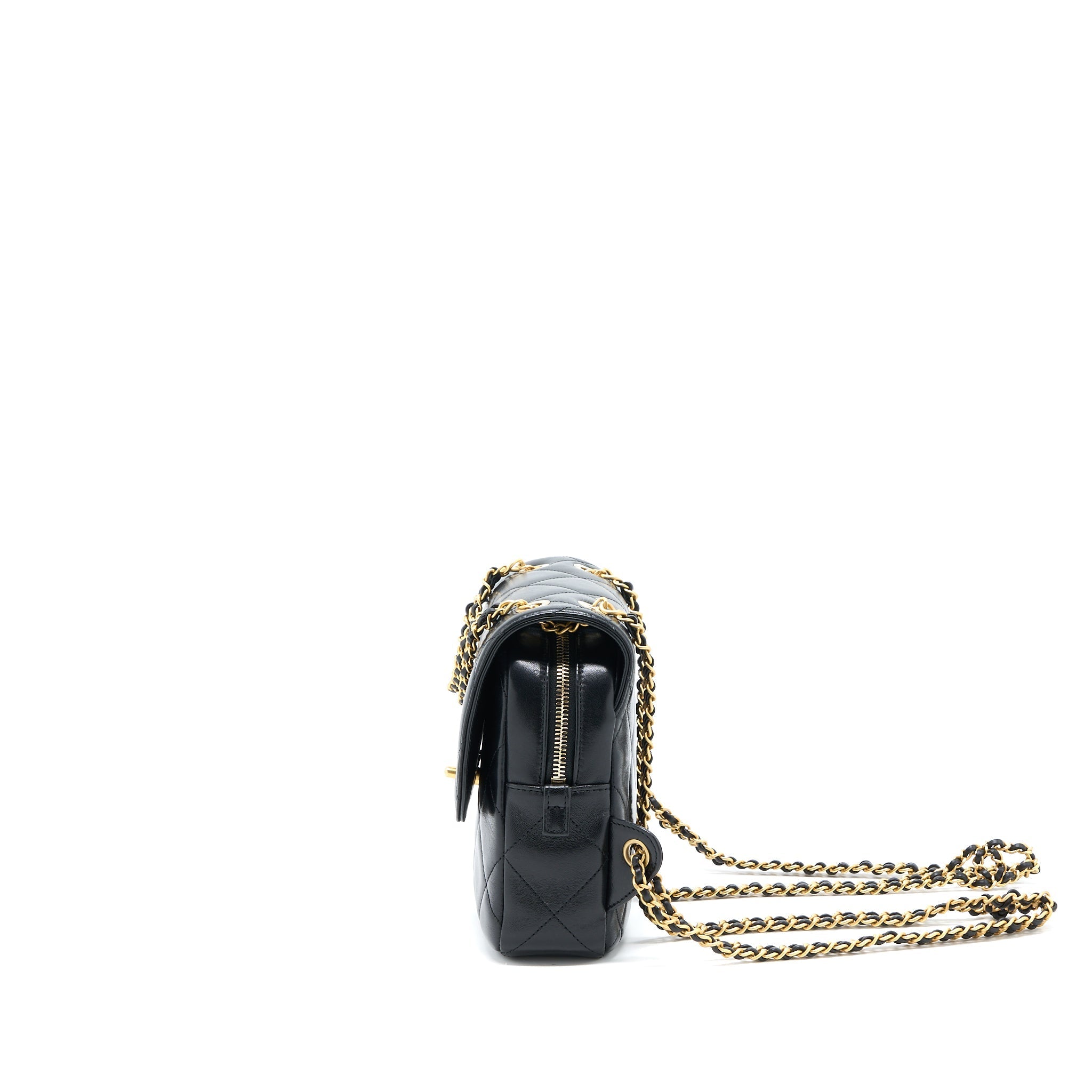 CHANEL 23P ADO BACKPACK LAMBSKIN BLACK GHW (MICROCHIP)