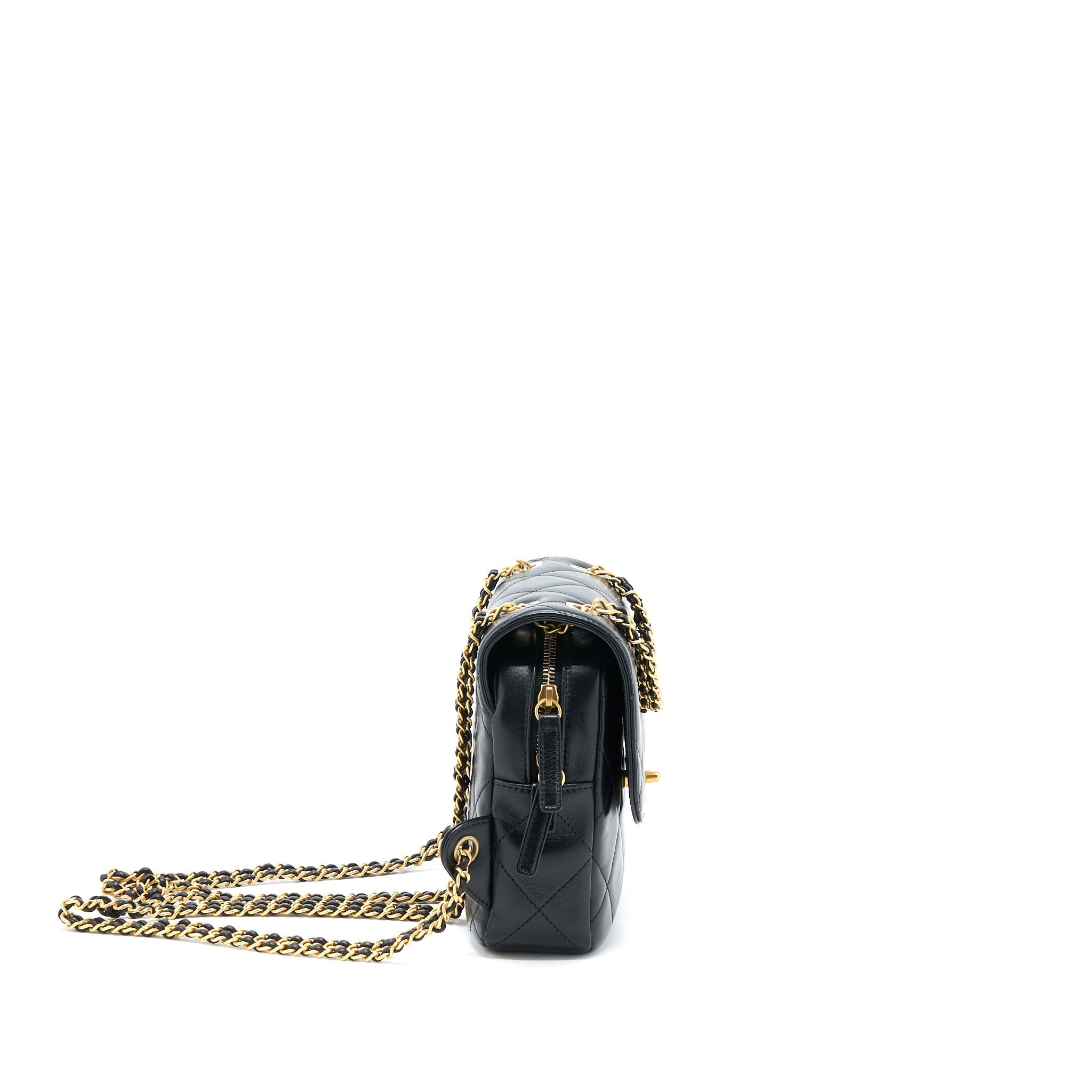 CHANEL 23P ADO BACKPACK LAMBSKIN BLACK GHW (MICROCHIP)