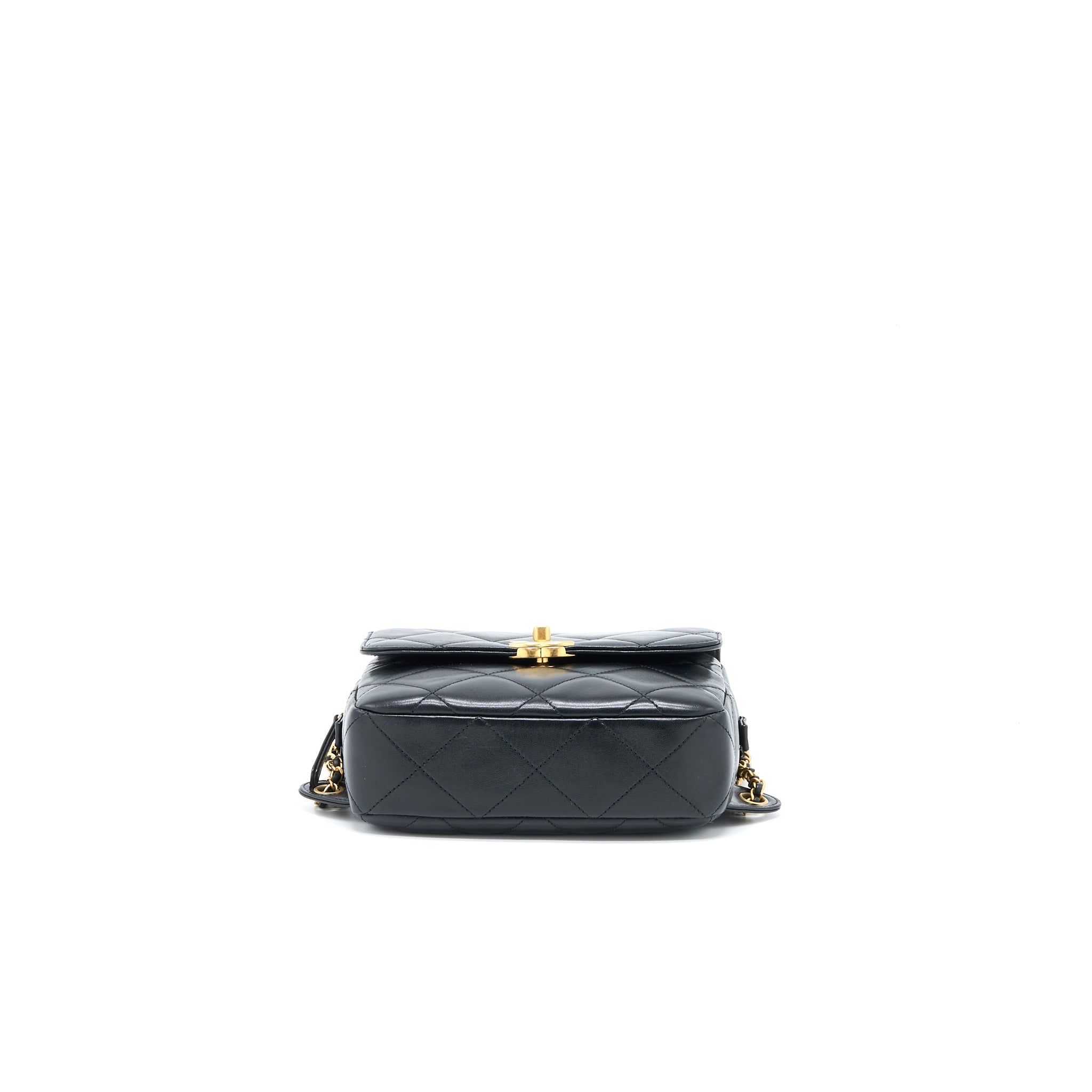 CHANEL 23P ADO BACKPACK LAMBSKIN BLACK GHW (MICROCHIP)