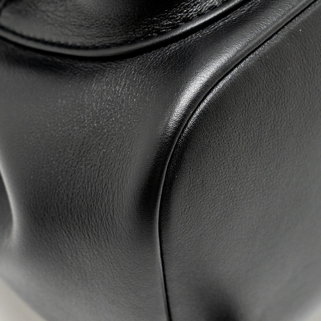 CHANEL MINI DUMA BACKPACK CALFSKIN BLACK LGHW (MICROCHIP)