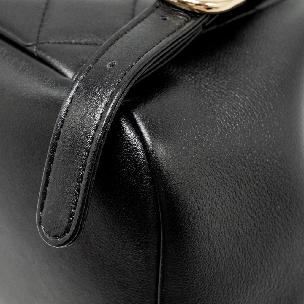 CHANEL MINI DUMA BACKPACK CALFSKIN BLACK LGHW (MICROCHIP)