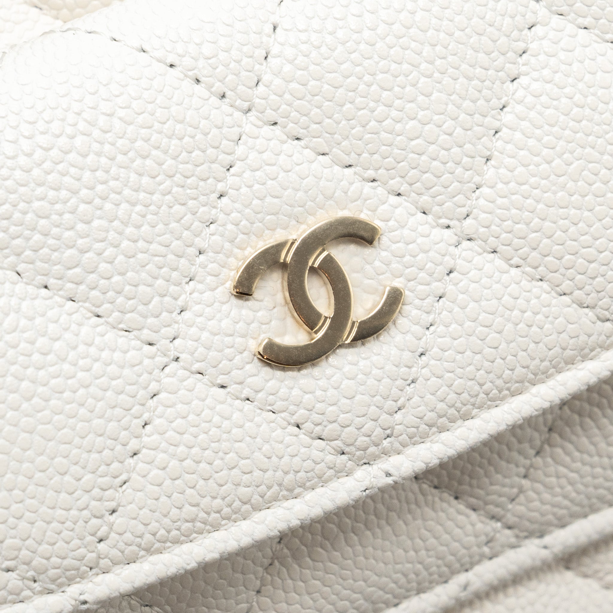 CHANEL 24C MINI BACKPACK/CROSSBODY BAG CAVIAR WHITE LGHW (MICROCHIP)
