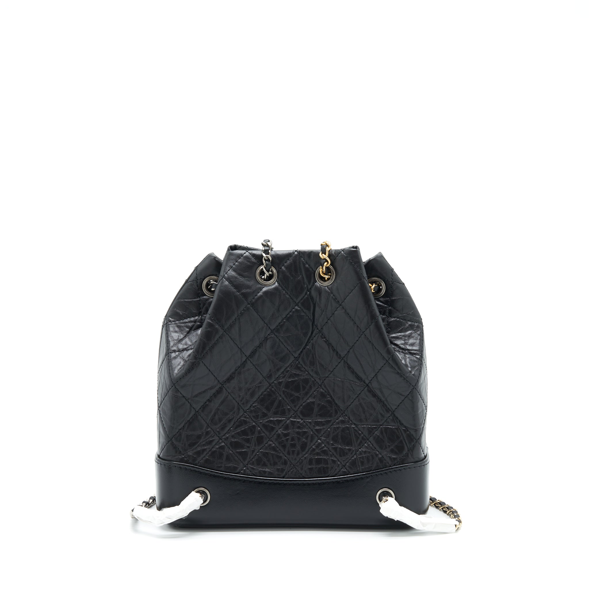 CHANEL SMALL GABRIELLE BACKPACK CALFSKIN BLACK WITH MULTICOLOUR HARDWARE