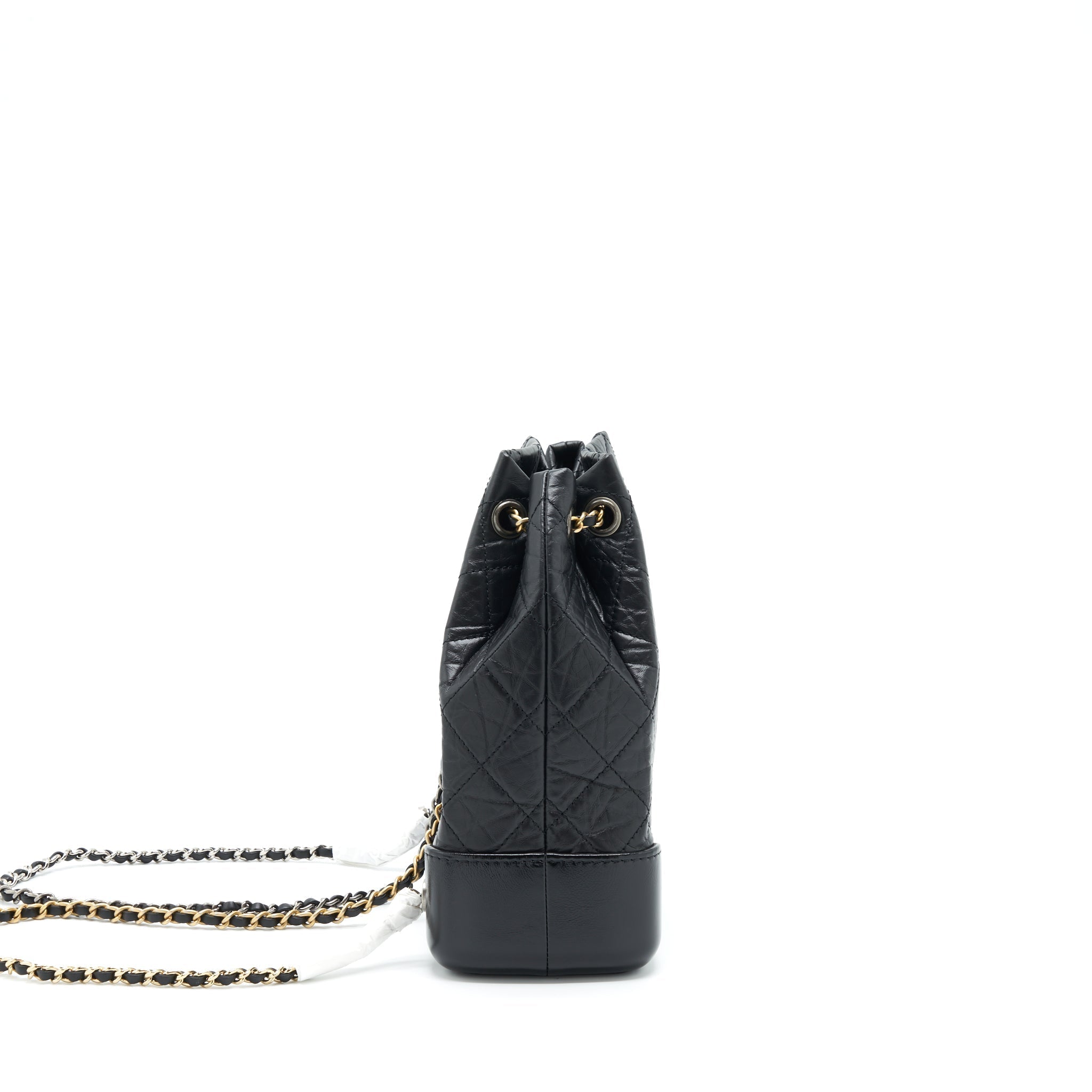 CHANEL SMALL GABRIELLE BACKPACK CALFSKIN BLACK WITH MULTICOLOUR HARDWARE