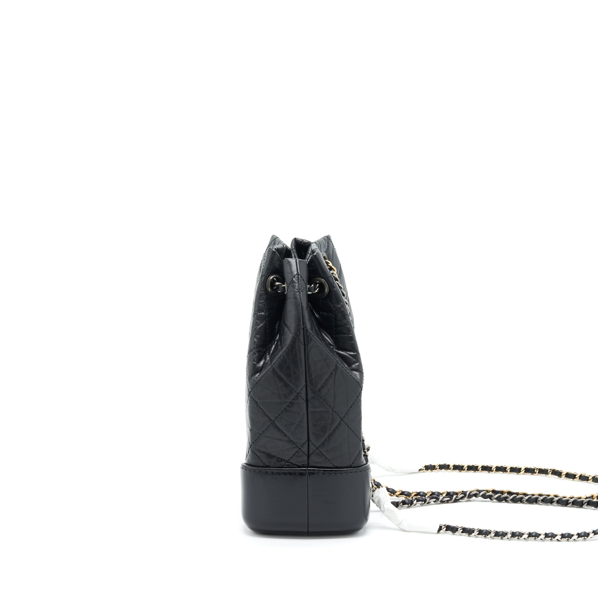 CHANEL SMALL GABRIELLE BACKPACK CALFSKIN BLACK WITH MULTICOLOUR HARDWARE