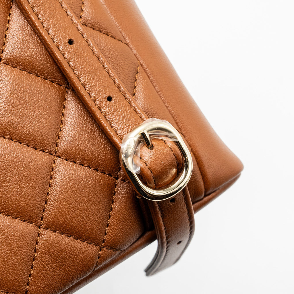 CHANEL 23A TRIPLE PACK BACKPACK CALFSKIN CARAMEL LGHW (MICROCHIP)