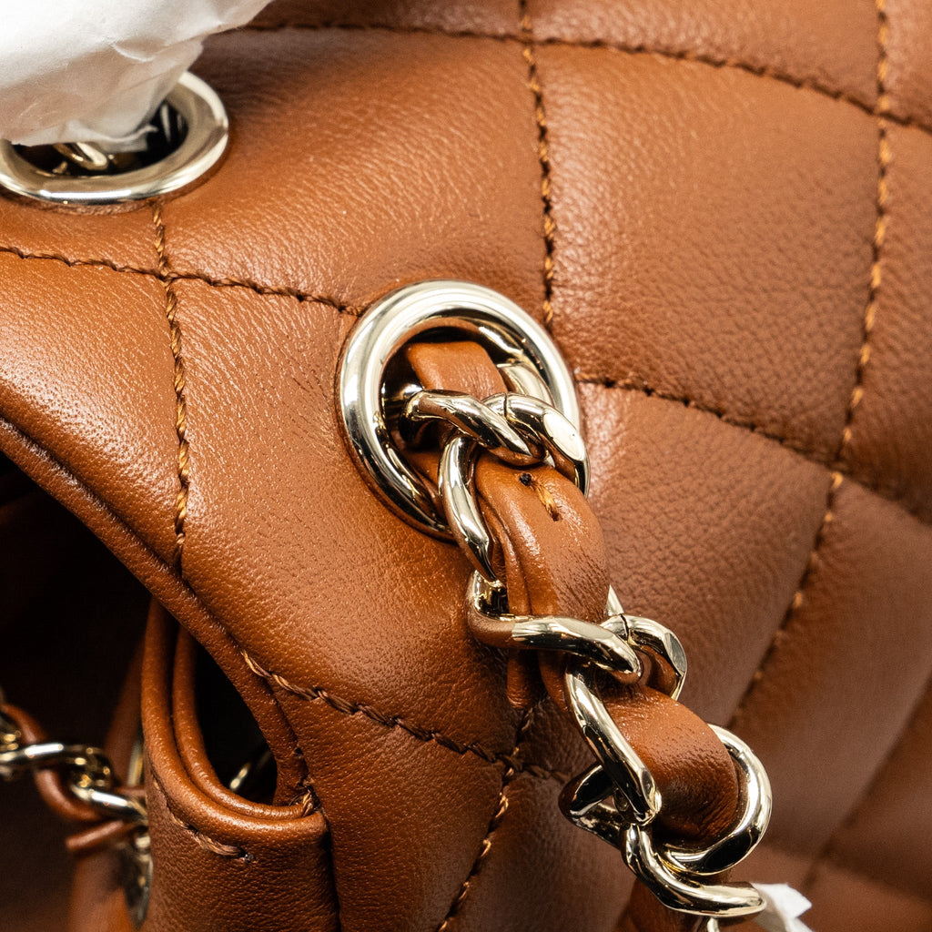 CHANEL 23A TRIPLE PACK BACKPACK CALFSKIN CARAMEL LGHW (MICROCHIP)