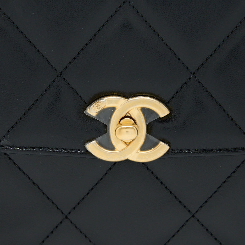 CHANEL 23P ADO BACKPACK LAMBSKIN BLACK GHW (MICROCHIP)