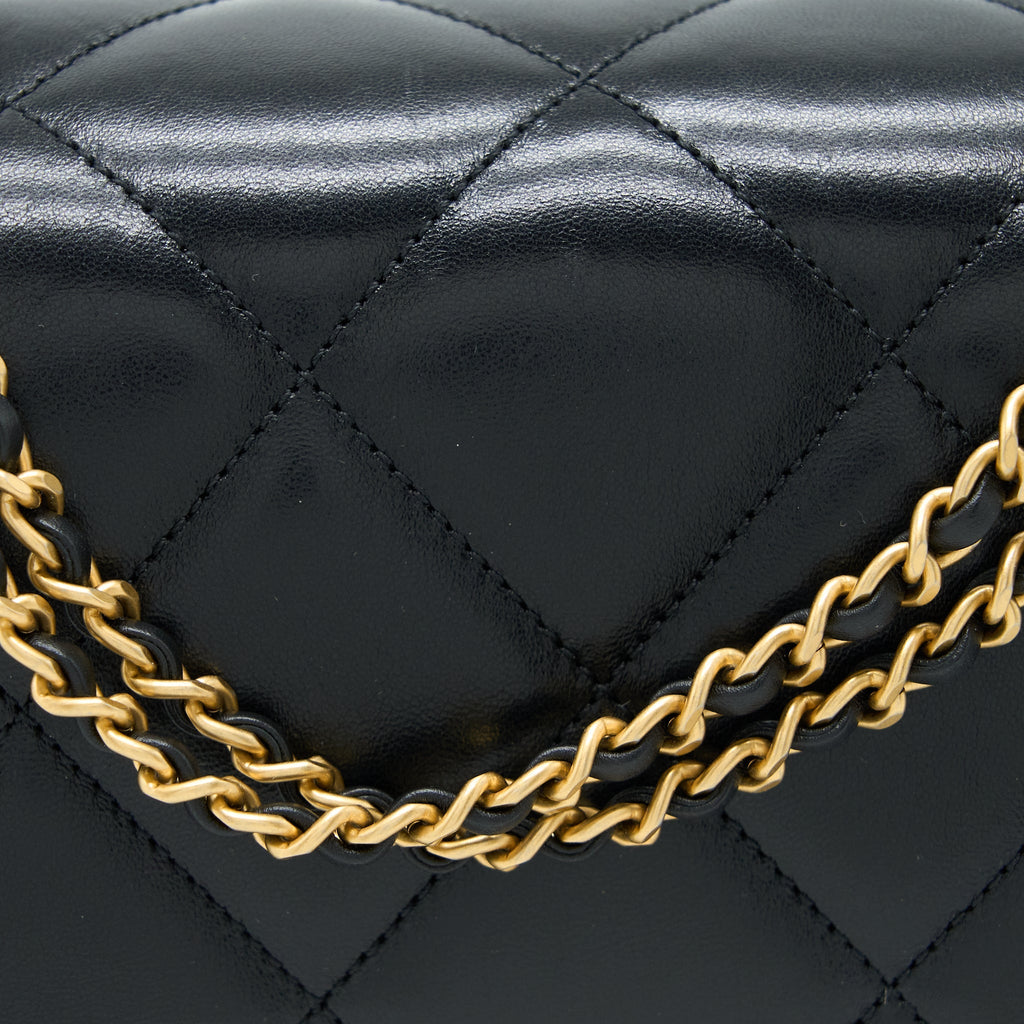 CHANEL 23P ADO BACKPACK LAMBSKIN BLACK GHW (MICROCHIP)