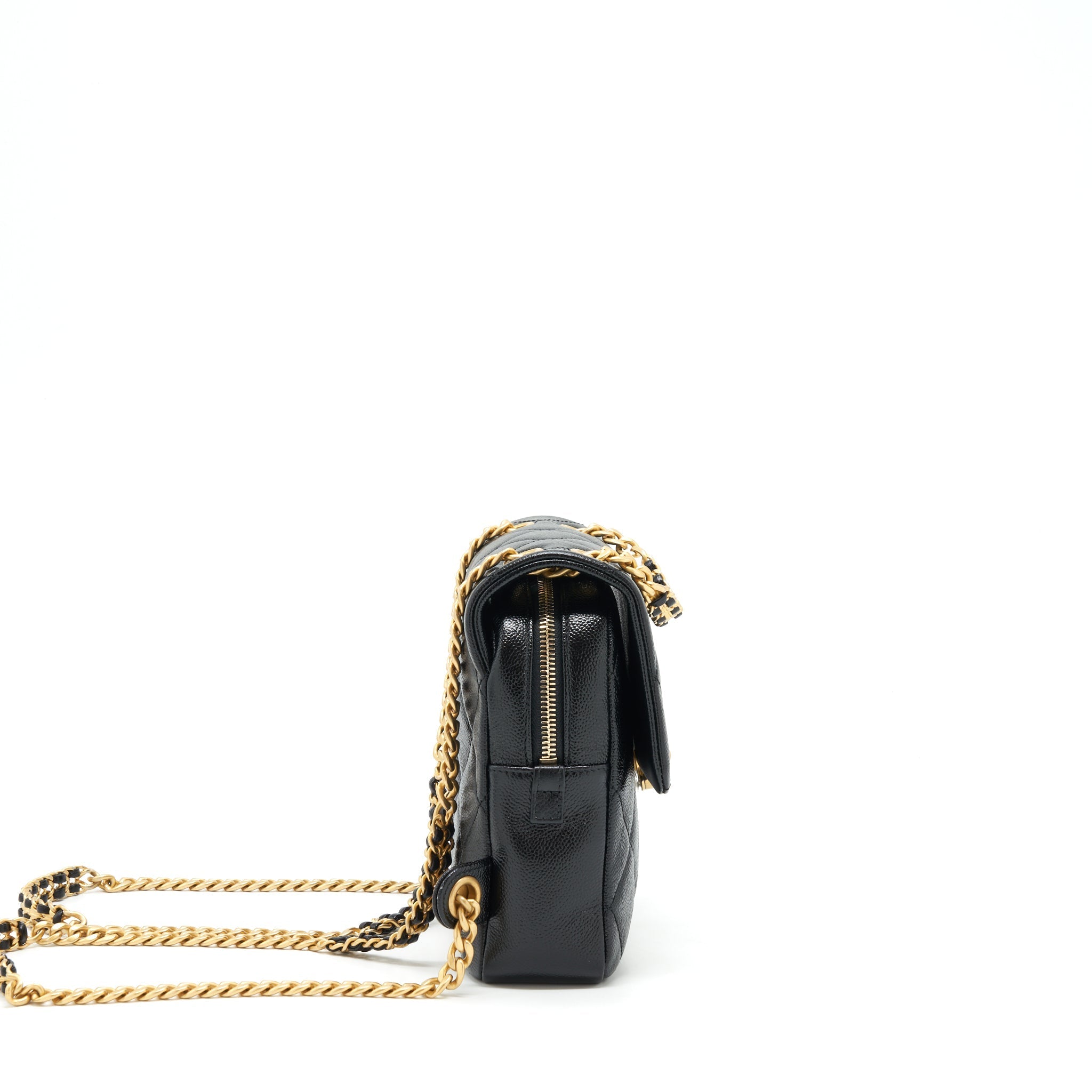 CHANEL 22P FLAP BACKPACK CAVIAR BLACK GHW