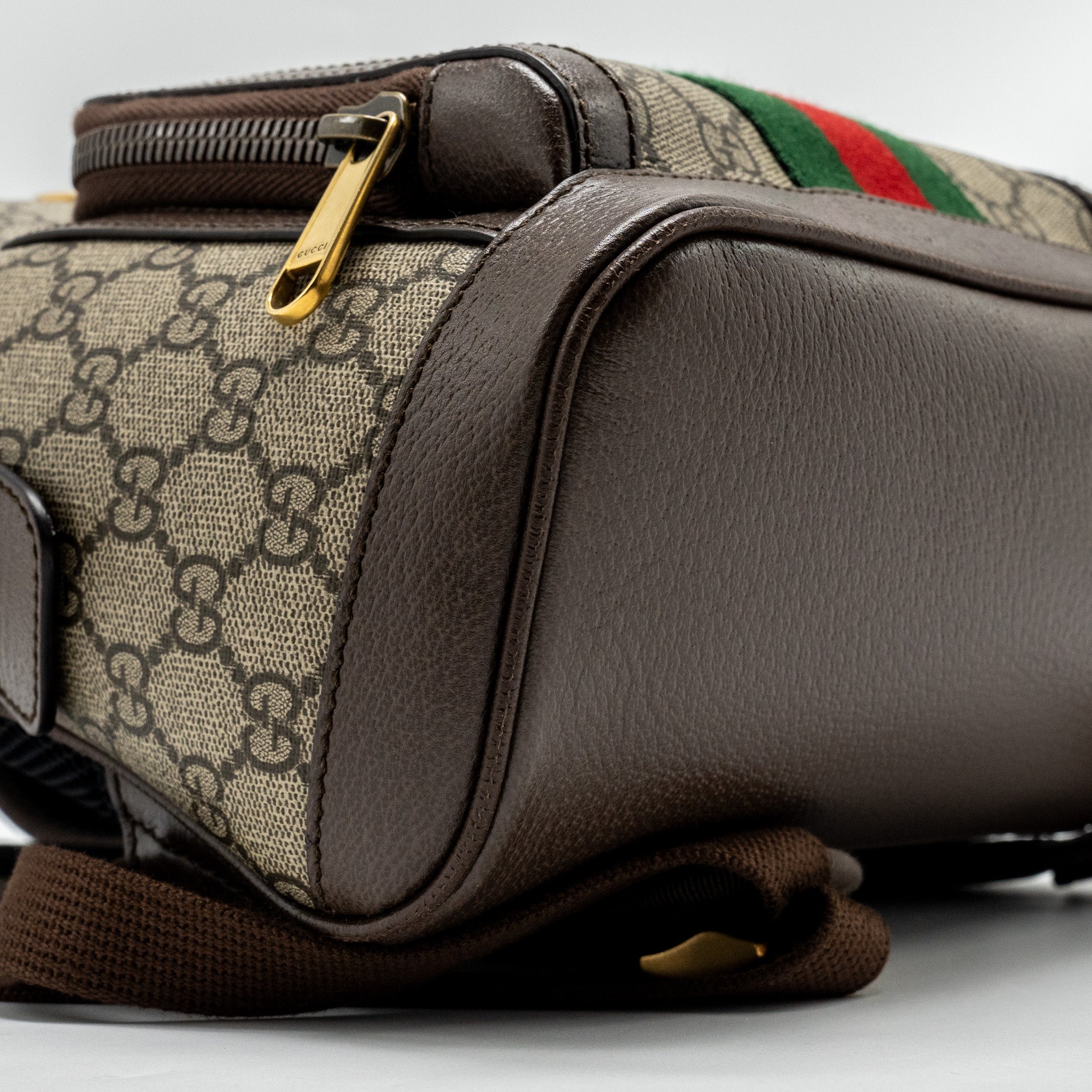 GUCCI SMALL GG OPHIDIA BACKPACK GG SUPREME CANVAS/ CALFSKIN GHW