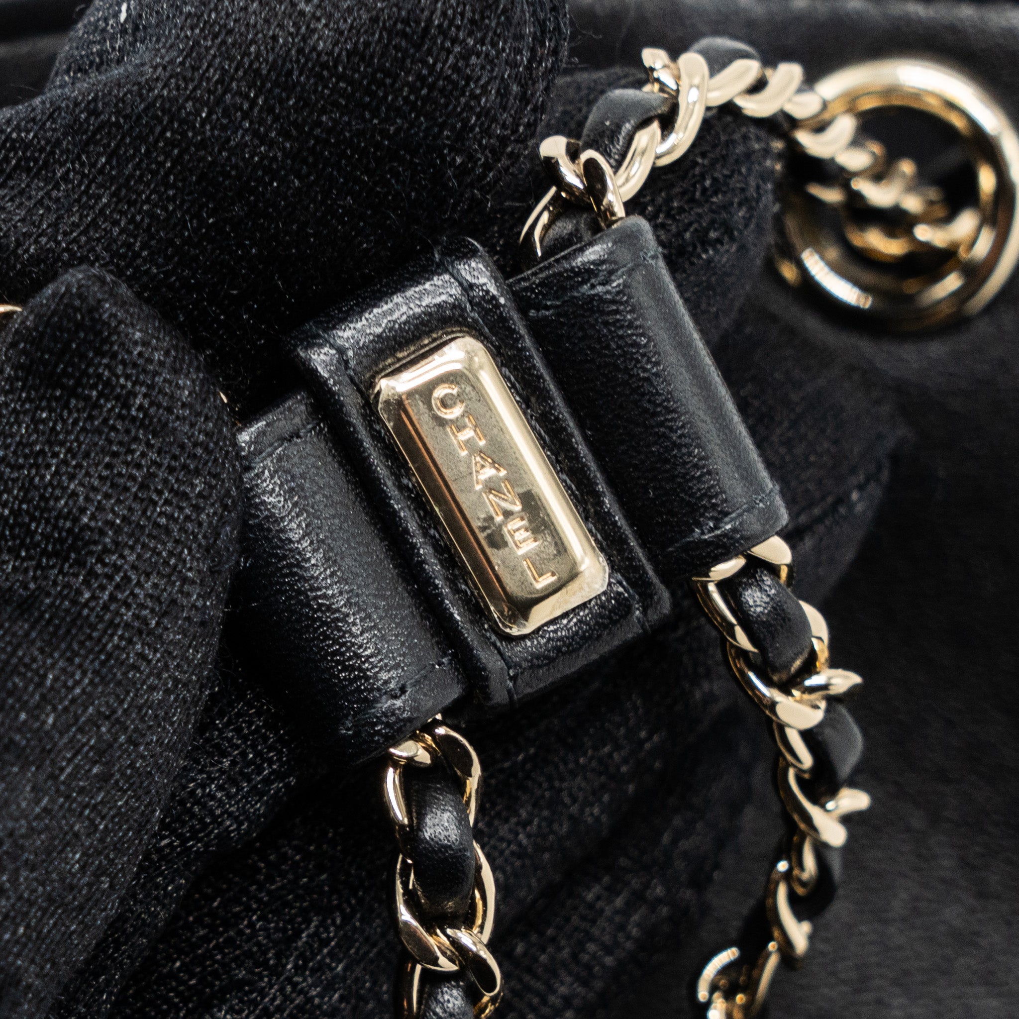 CHANEL MINI DUMA BACKPACK LAMBSKIN BLACK LGHW (MICROCHIP)