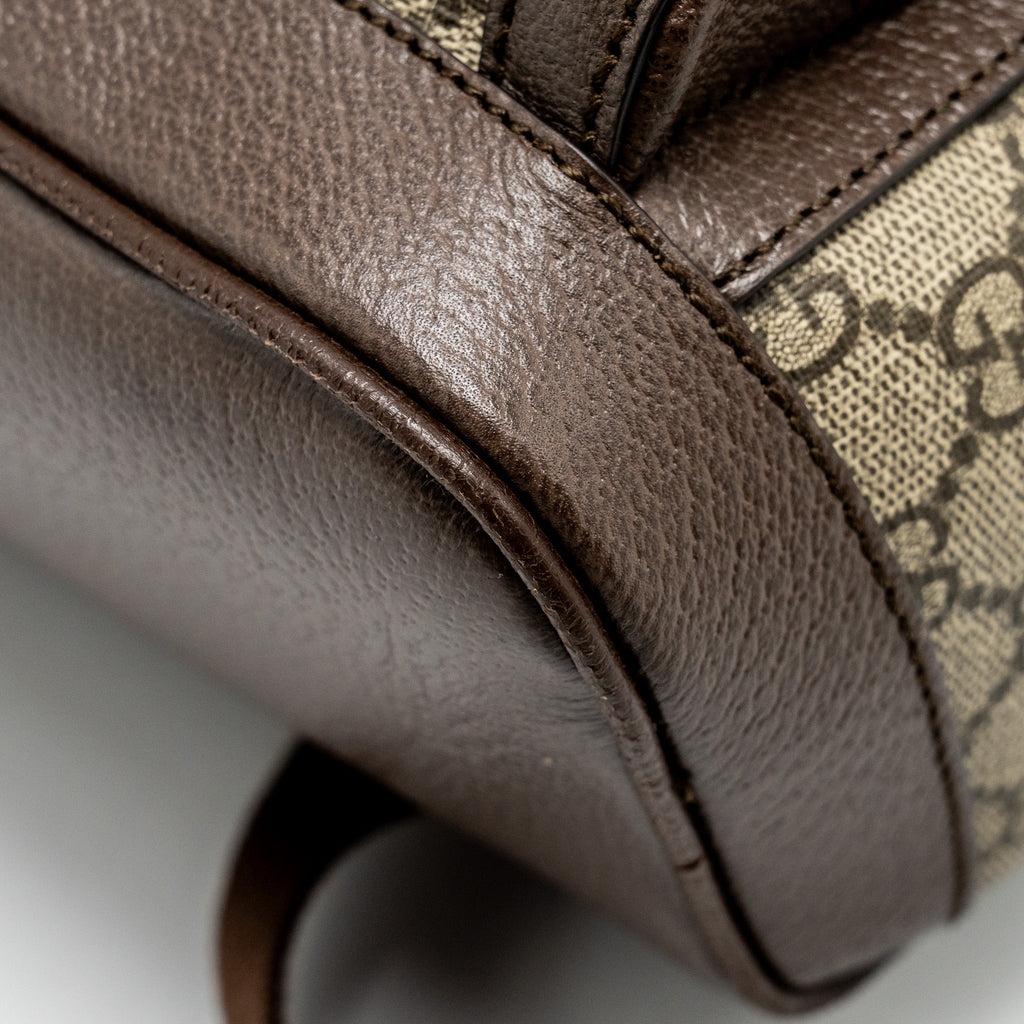 GUCCI SMALL GG OPHIDIA BACKPACK GG SUPREME CANVAS/ CALFSKIN GHW