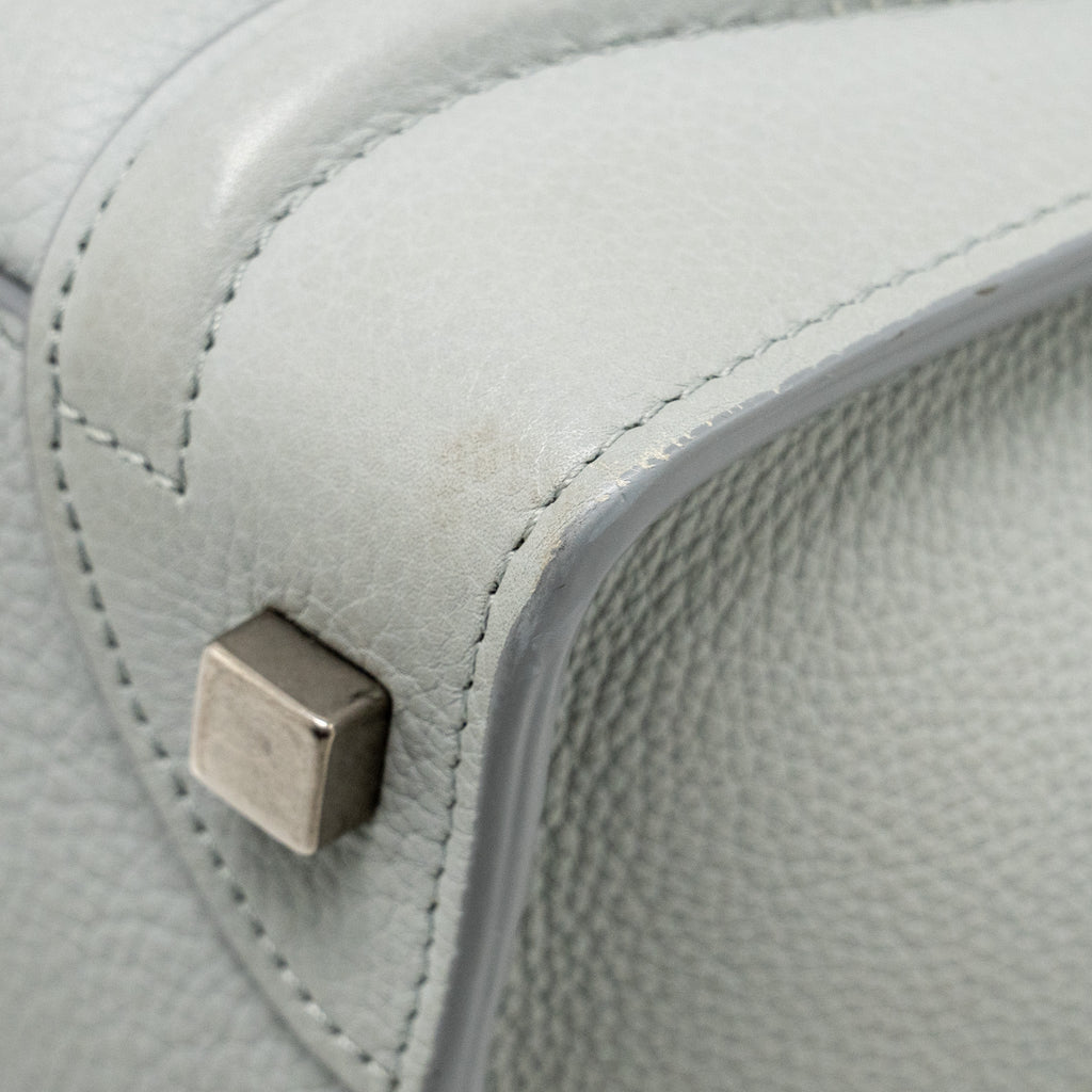 CELINE MICRO LUGGAGE BAG CALFSKIN LIGHT GREY SHW