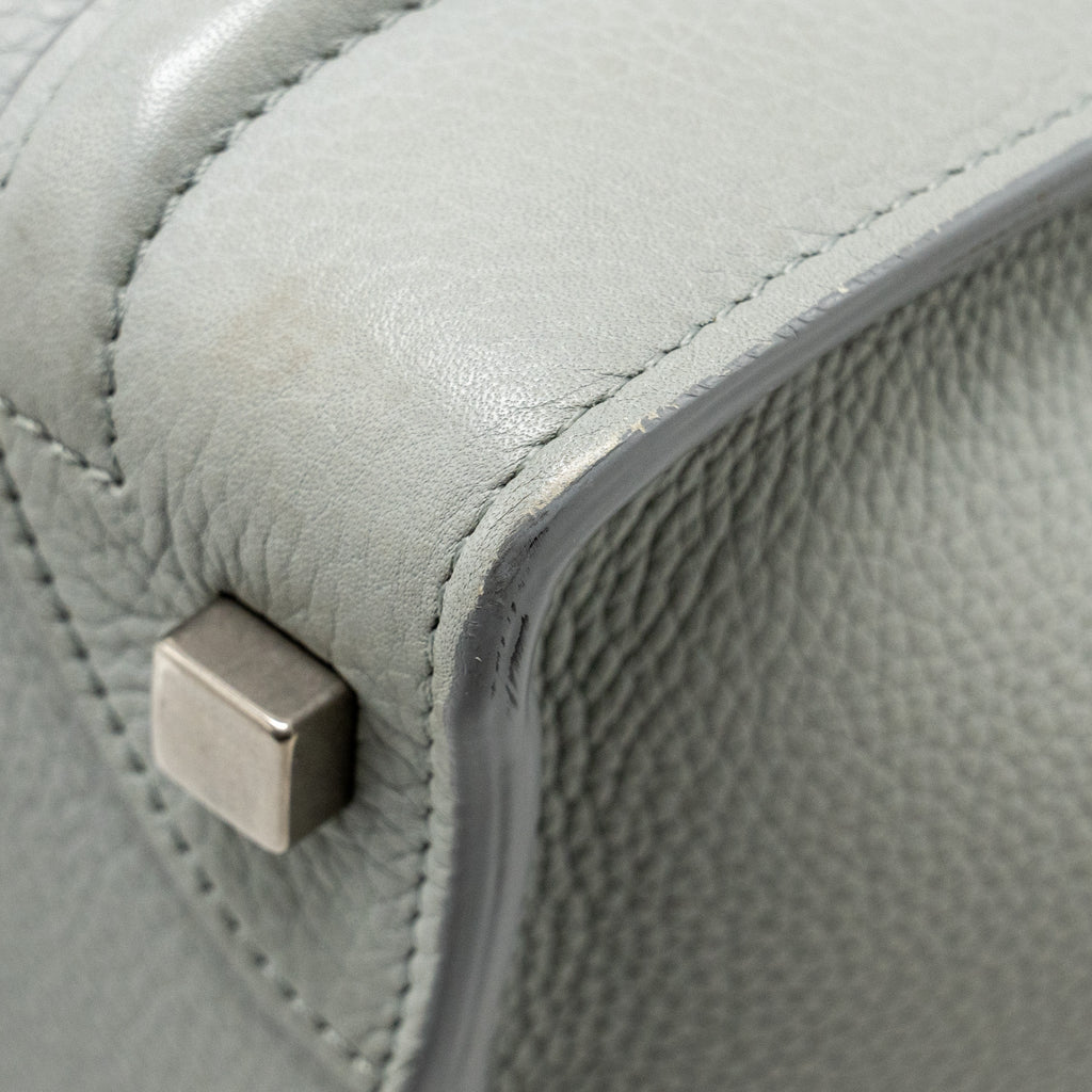 CELINE MICRO LUGGAGE BAG CALFSKIN LIGHT GREY SHW