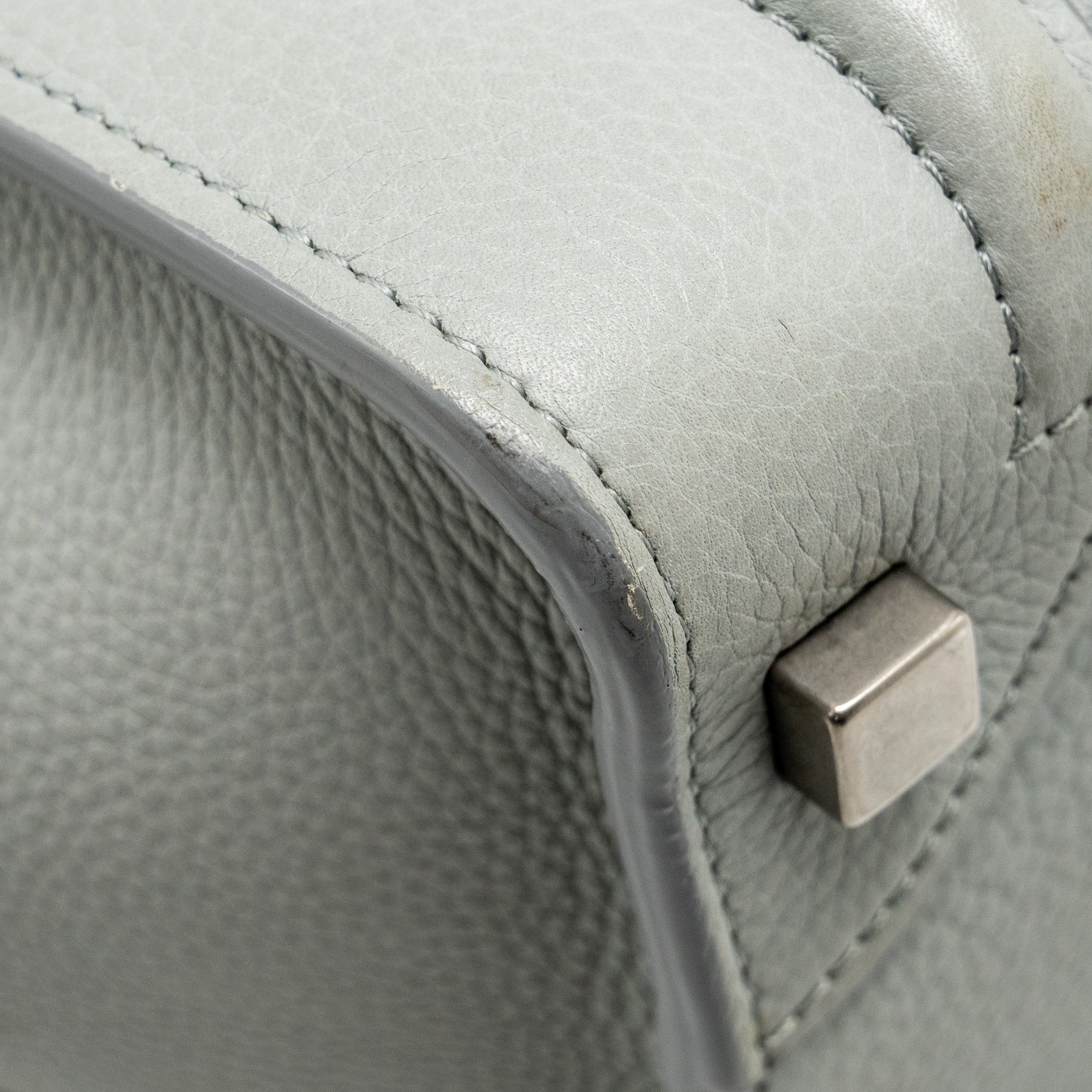 CELINE MICRO LUGGAGE BAG CALFSKIN LIGHT GREY SHW