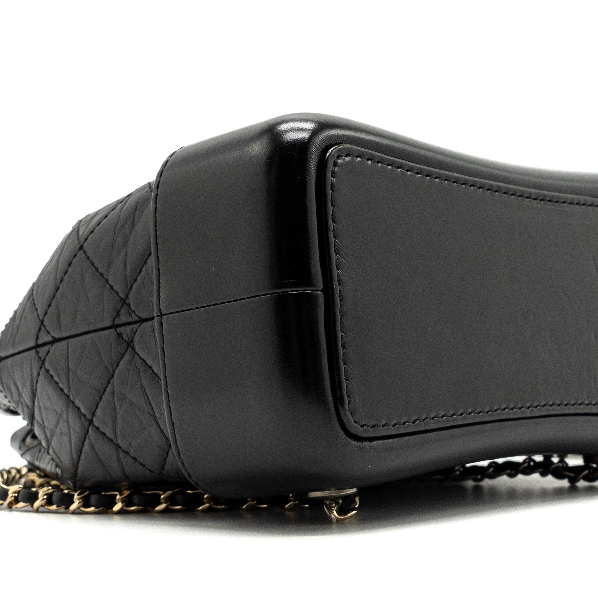 CHANEL SMALL GABRIELLE BACKPACK AGED CALFSKIN BLACK MULTICOLOUR HARDWARE(MICROCHIP)