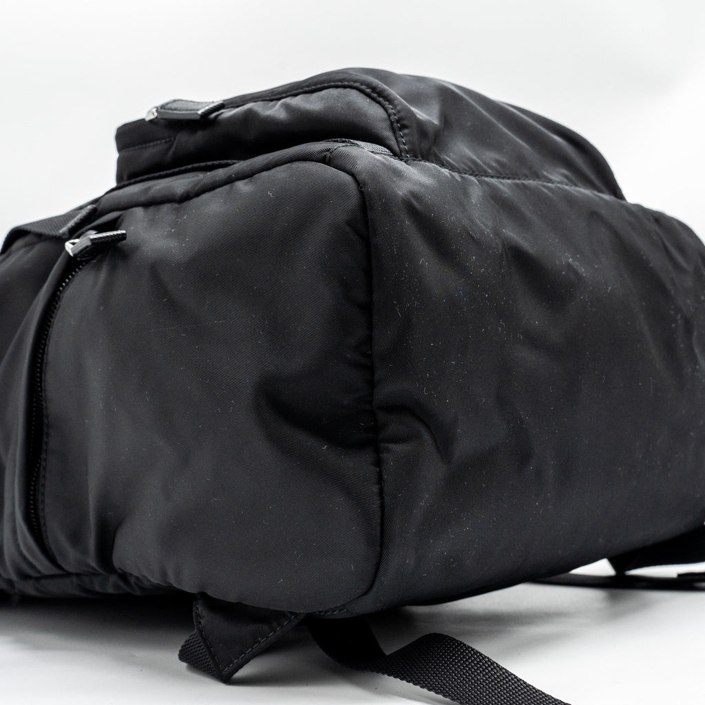 PRADA BACKPACK RE-NYLON/SAFFIANO BLACK SHW