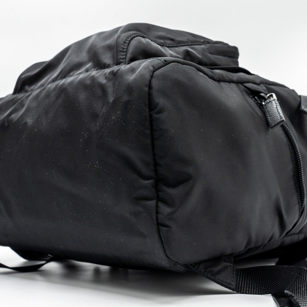 PRADA BACKPACK RE-NYLON/SAFFIANO BLACK SHW