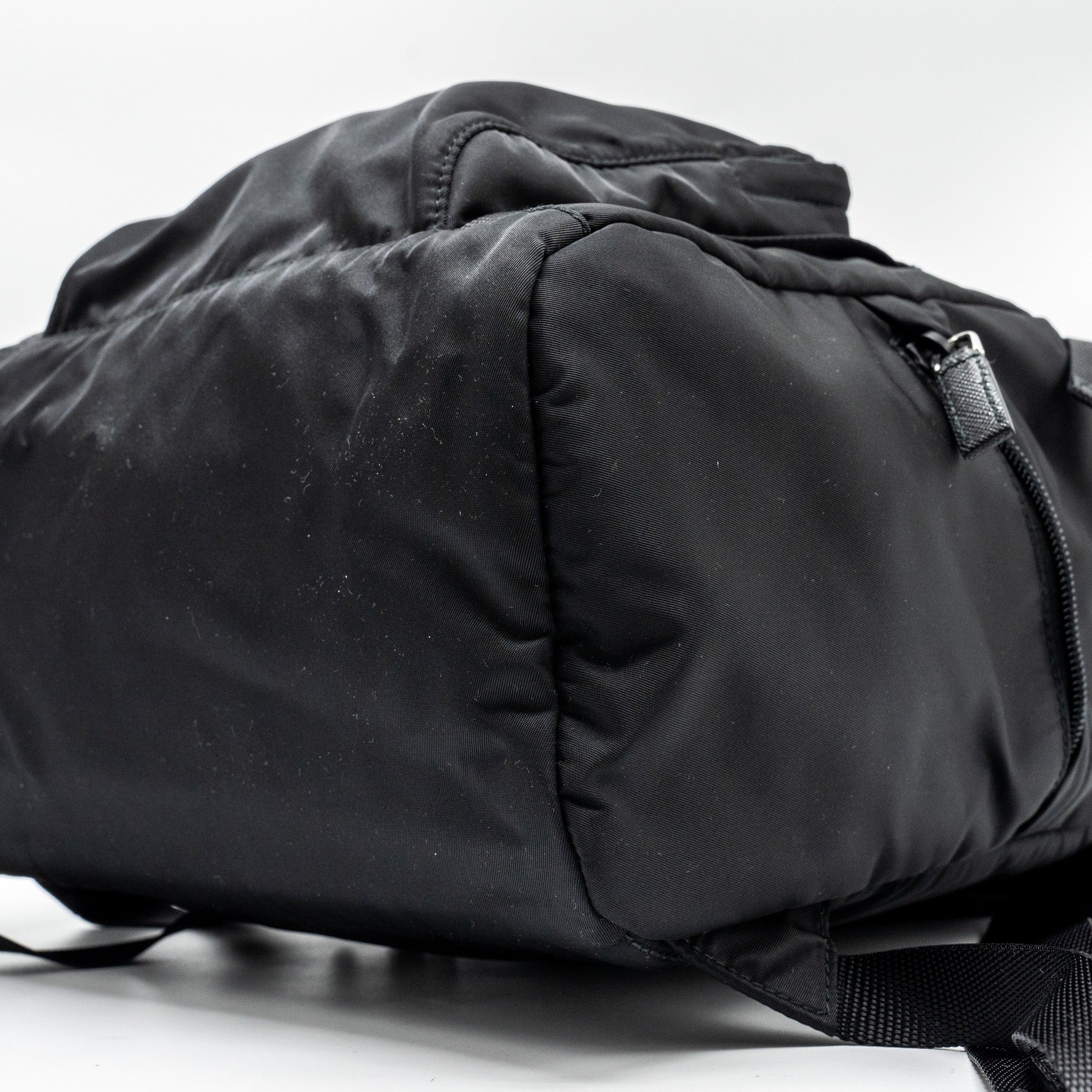 PRADA BACKPACK RE-NYLON/SAFFIANO BLACK SHW