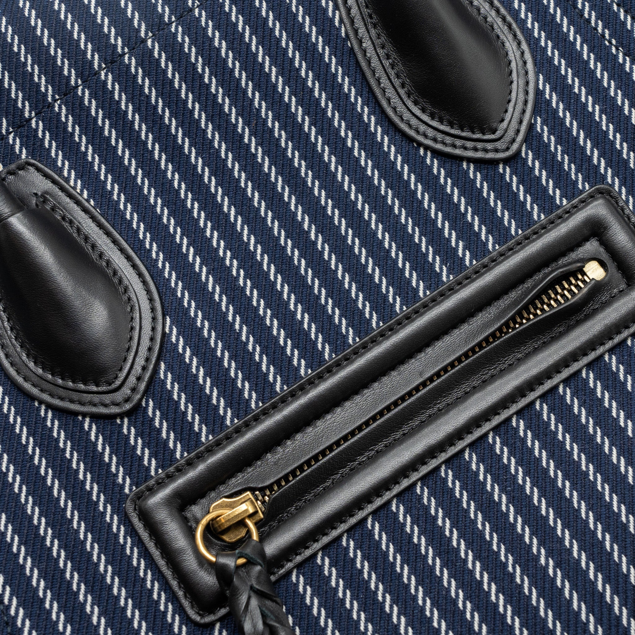 CELINE PHANTOM LUGGAGE BAG CANVAS /  LEATHER DARK BLUE / BLACK GHW