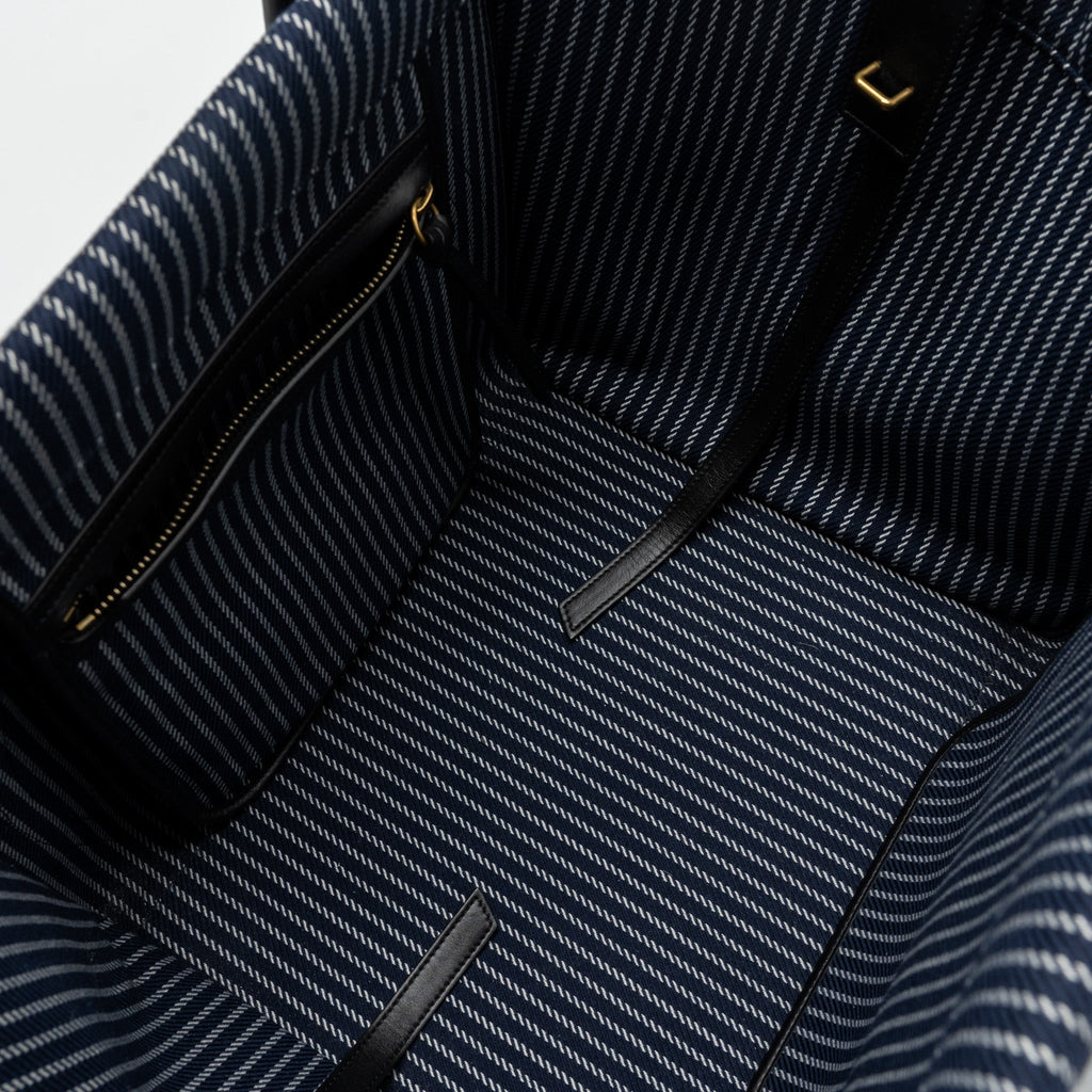 CELINE PHANTOM LUGGAGE BAG CANVAS /  LEATHER DARK BLUE / BLACK GHW