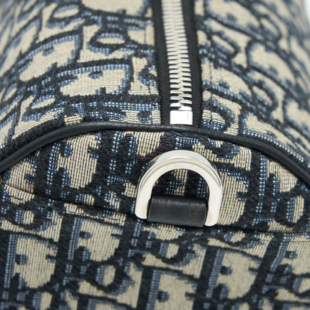 DIOR ROLLER MESSENGER BAG BLUE OBLIQUE JACQUARD