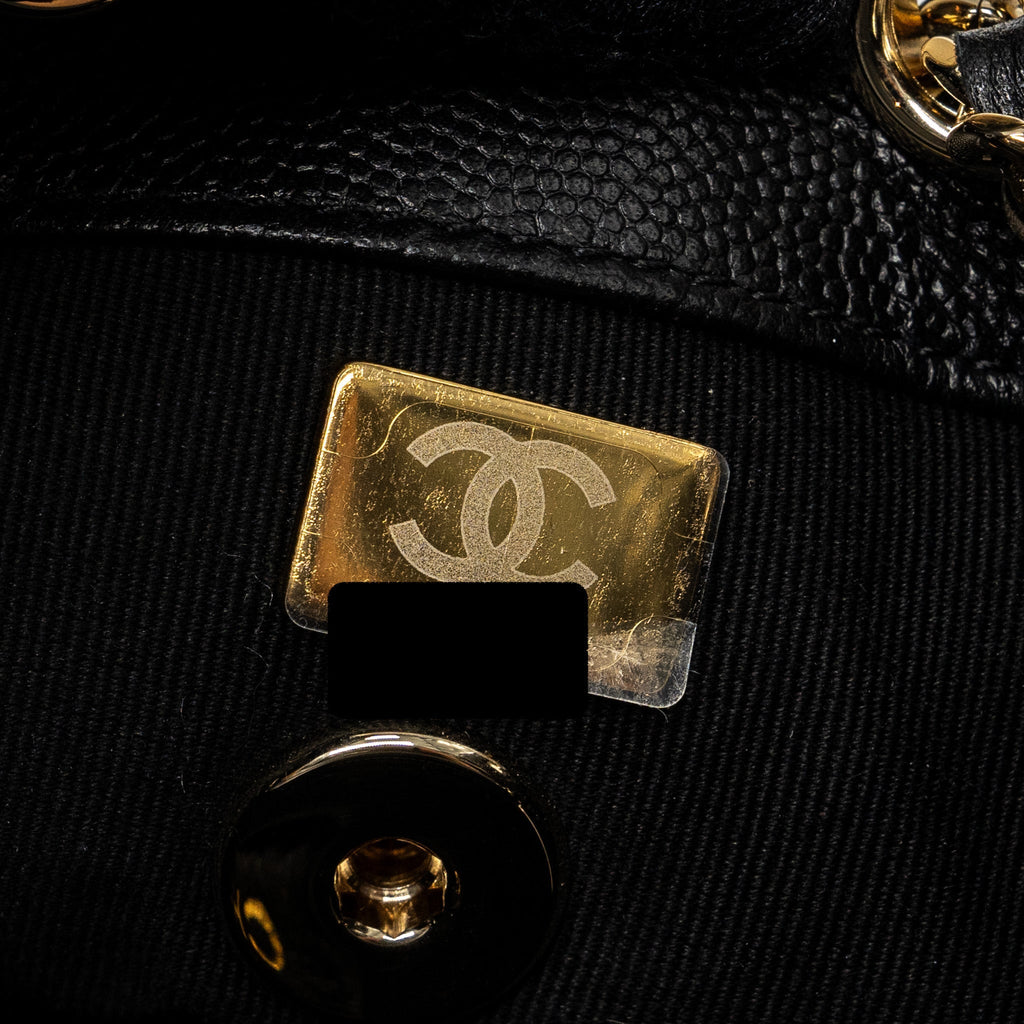 CHANEL 22S MINI BACKPACK CAVIAR BLACK LGHW(MICROCHIP)