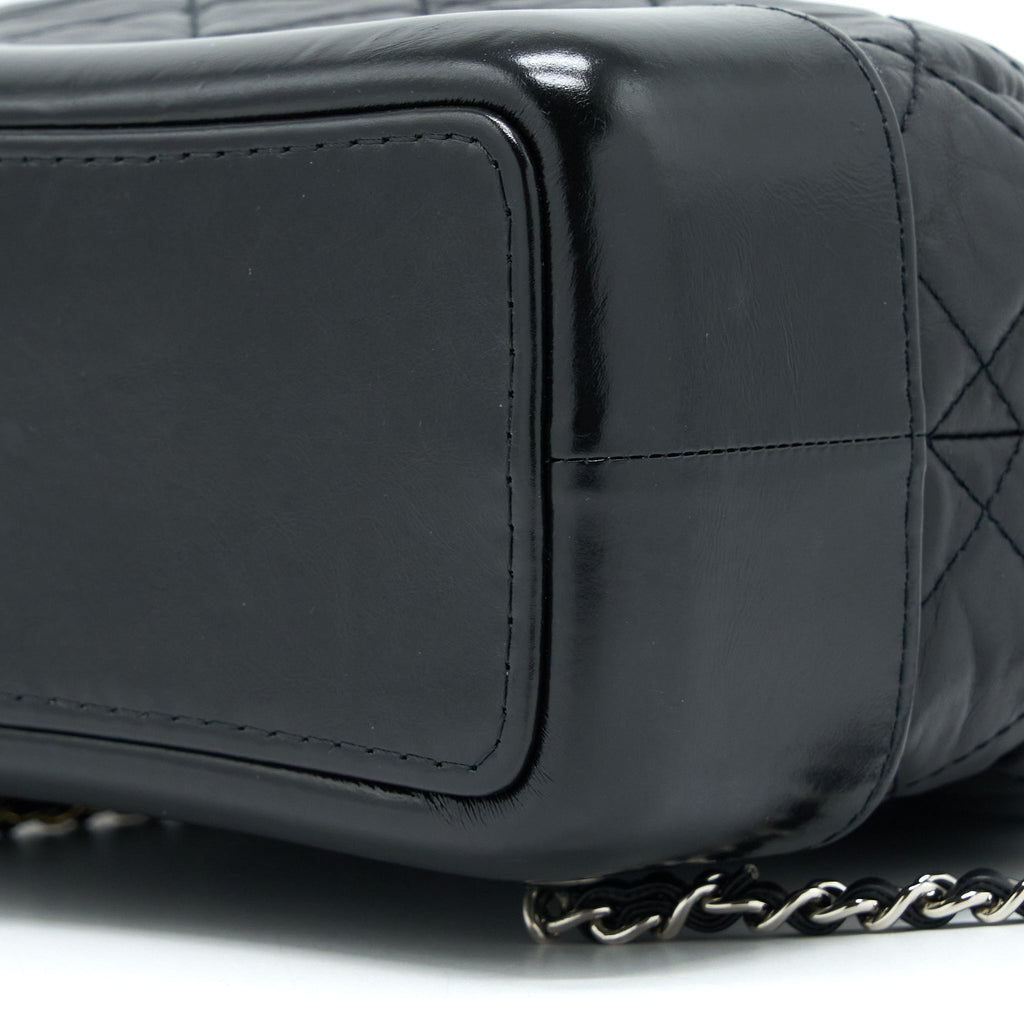 CHANEL SMALL GABRIELLE BACKPACK AGED CALFSKIN BLACK MULTICOLOUR HARDWARE