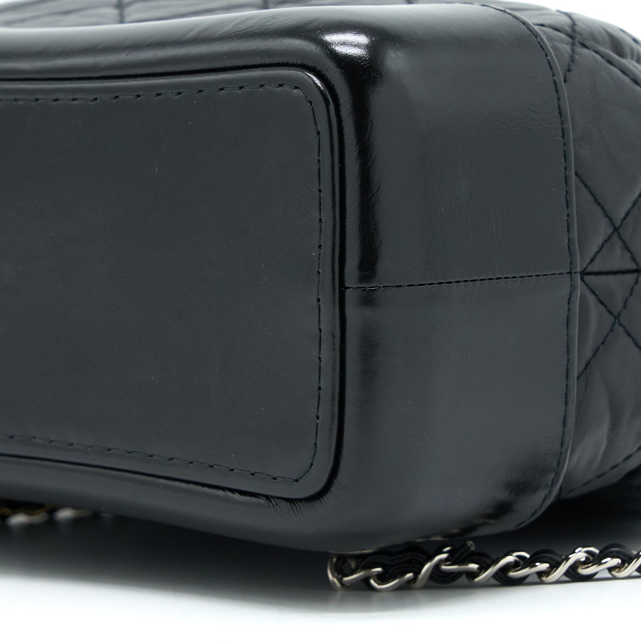 CHANEL SMALL GABRIELLE BACKPACK AGED CALFSKIN BLACK MULTICOLOUR HARDWARE