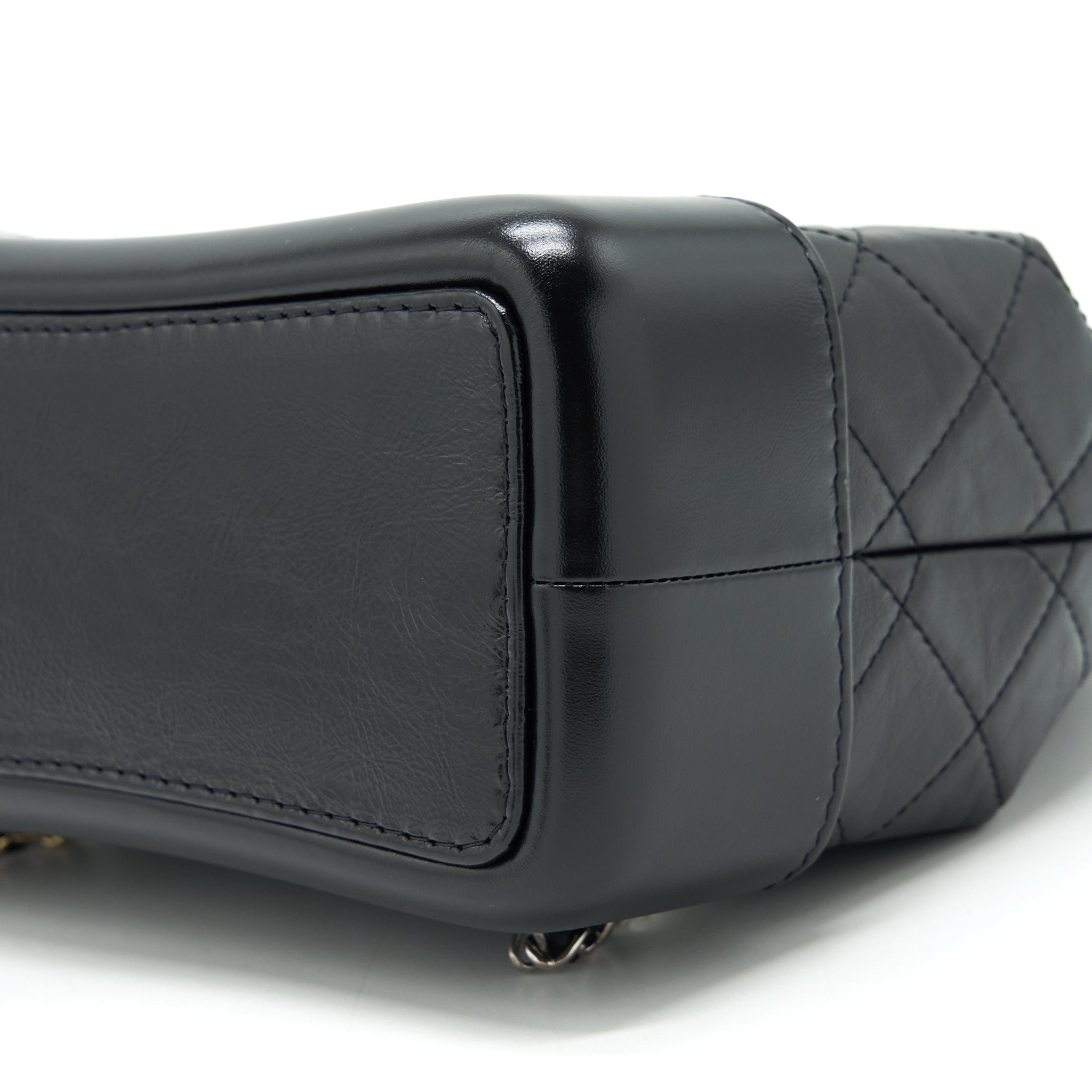 CHANEL SMALL GABRIELLE BACKPACK CALFSKIN BLACK MULTICOLOUR HARDWARE