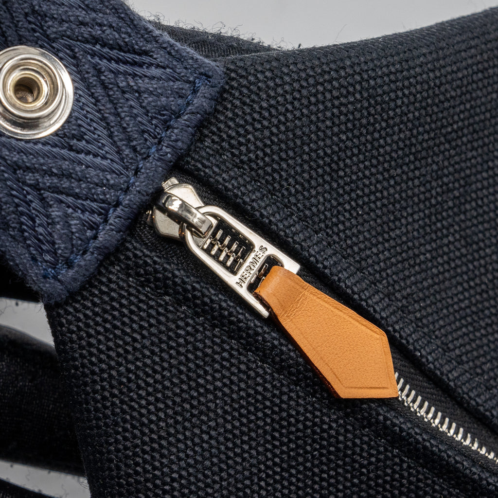 HERMES TROUSSE DE TOILETTE BRIDE A BRAC TRAVEL POUCH CANVAS BLACK/BLUE NUIT SHW