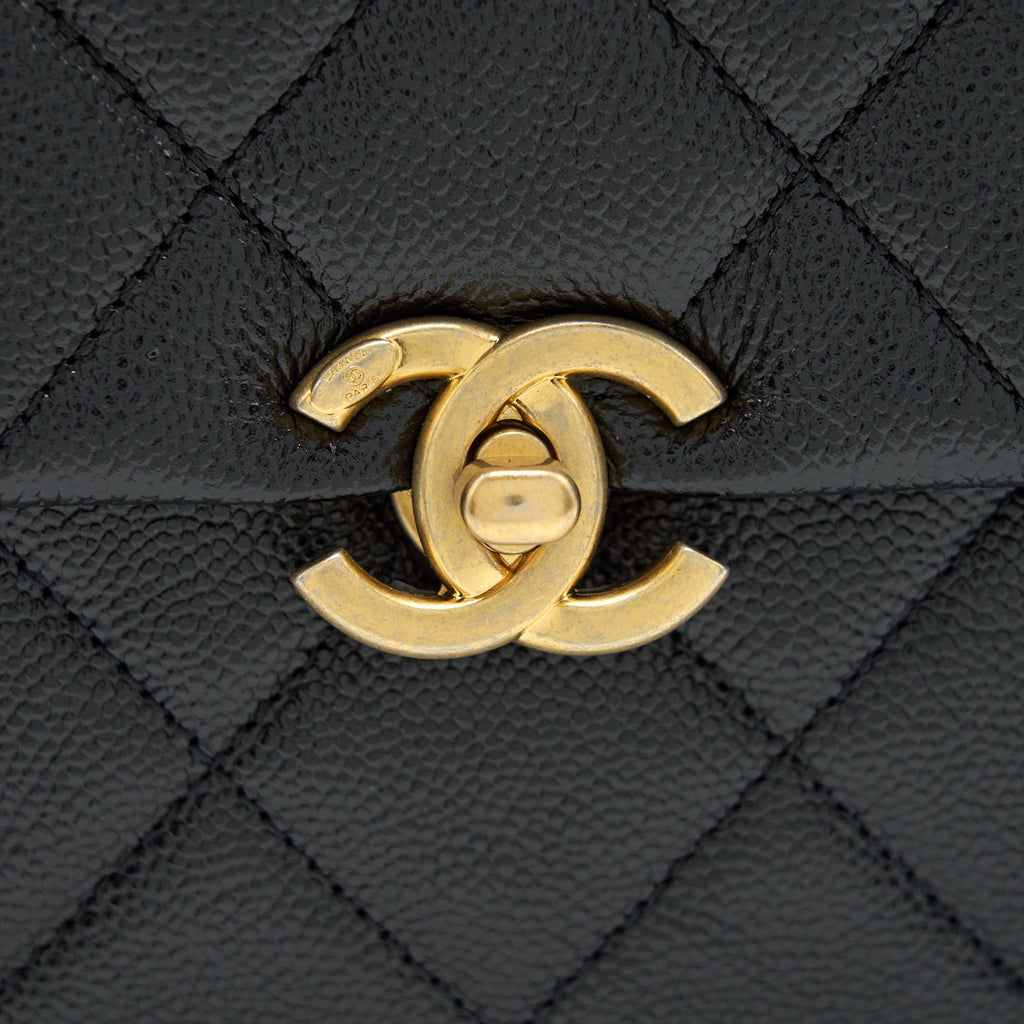 CHANEL 22P FLAP BACKPACK CAVIAR BLACK GHW