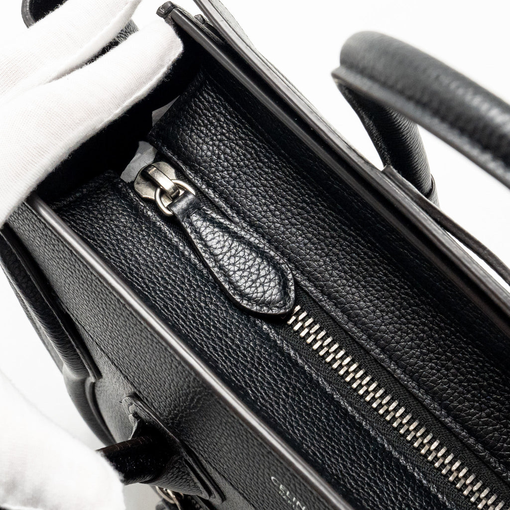 CELINE MICRO LUGGAGE BAG CALFSKIN BLACK SHW