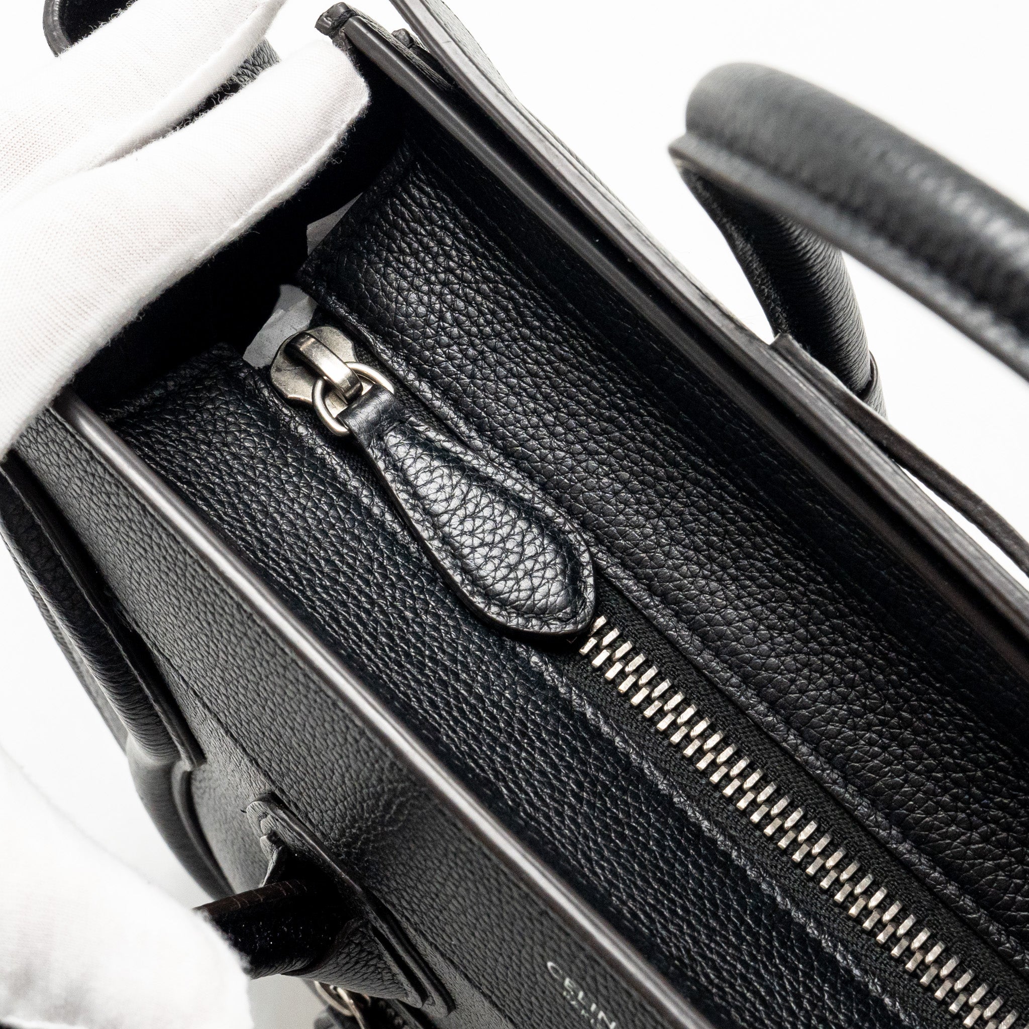 CELINE MICRO LUGGAGE BAG CALFSKIN BLACK SHW