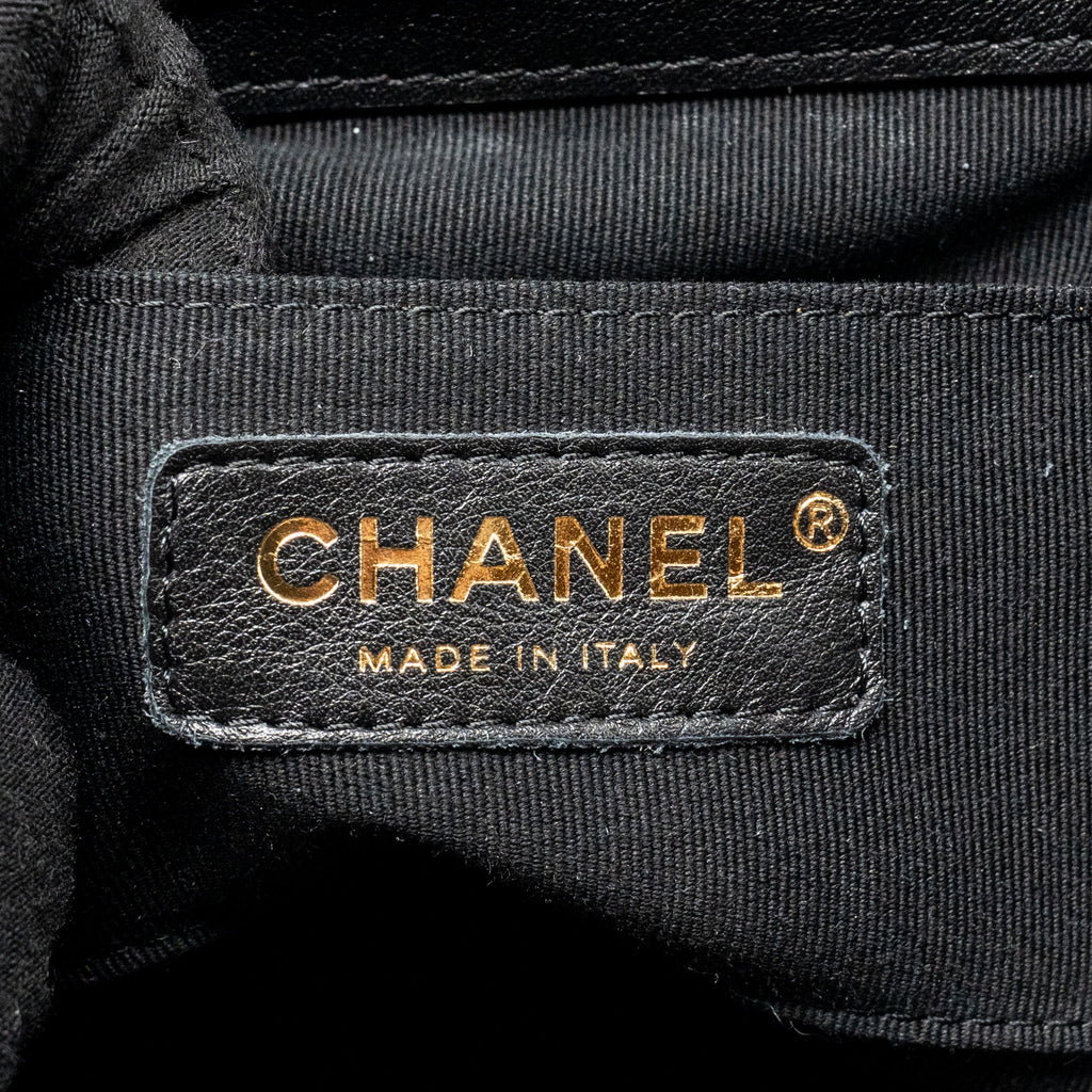 CHANEL MINI DUMA BACKPACK CALFSKIN BLACK LGHW (MICROCHIP)