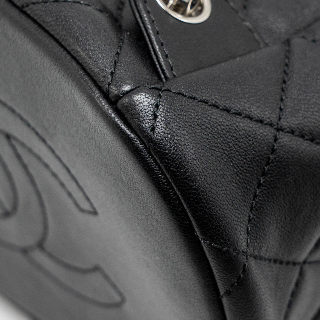 CHANEL QUILTED METALLIC BUBBLE BACKPACK LAMBSKIN BLACK MULTICOLOUR HARDWARE