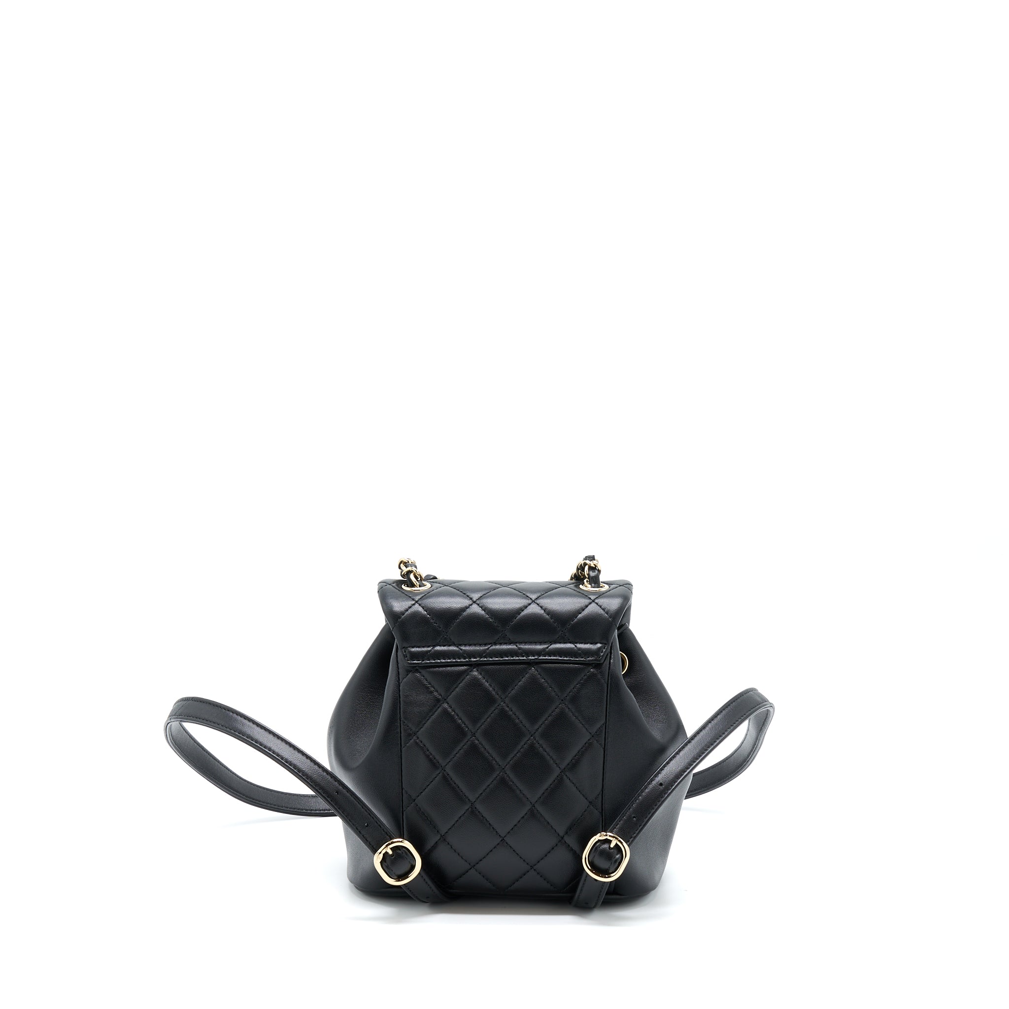 CHANEL DUMA MINI BACKPACK LAMBSKIN BLACK LGHW (MICROCHIP)