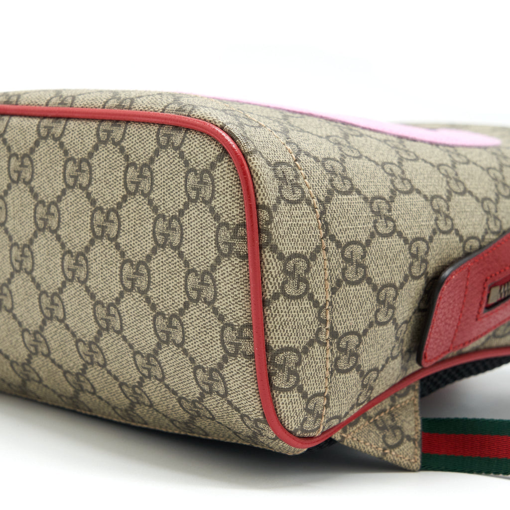 GUCCI CAT PRINT GG SUPREME BACKPACK PINK/RED/MULTICOLOUR GHW