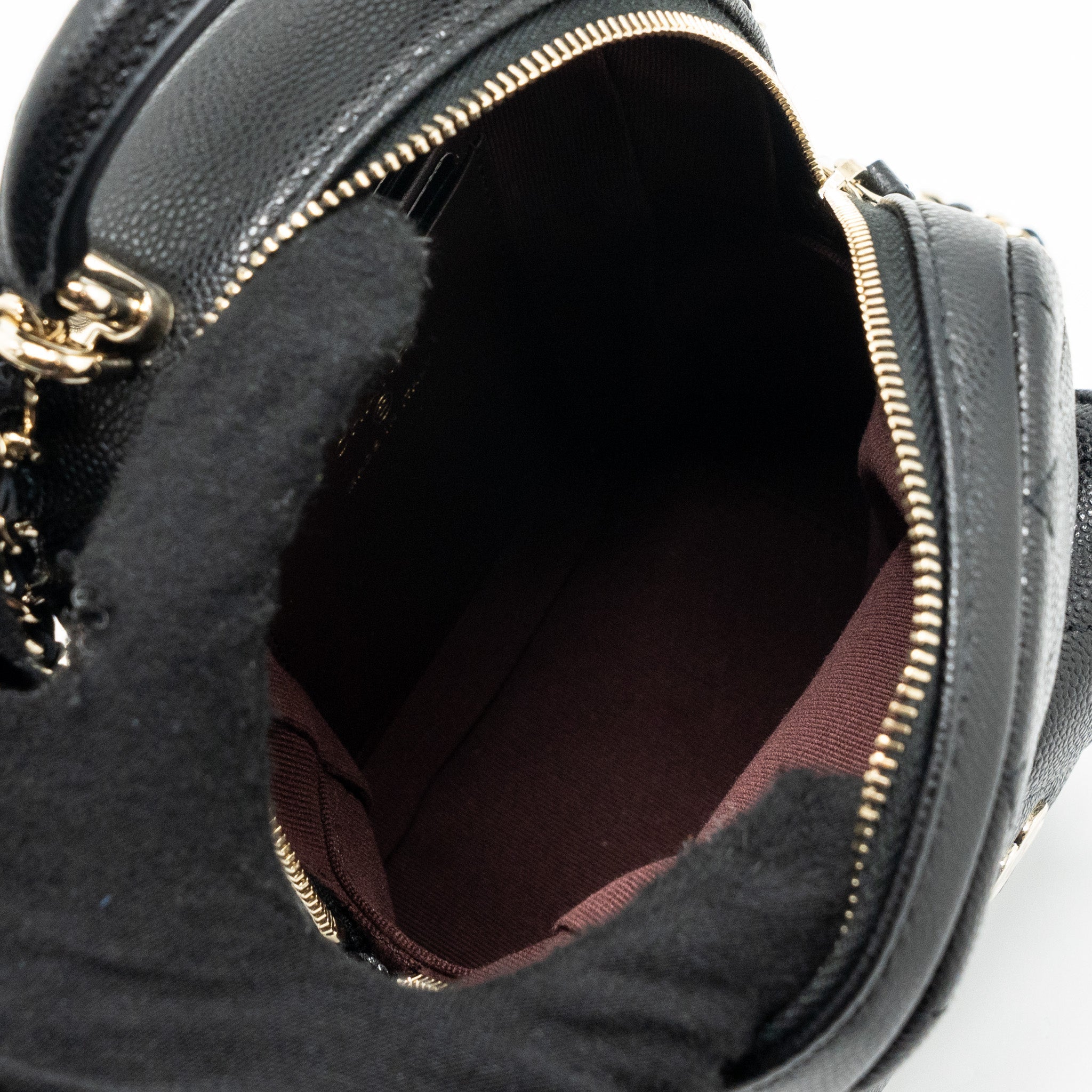CHANEL 24C MINI BACKPACK/CROSSBODY BAG CAVIAR BLACK LGHW (MICROCHIP)