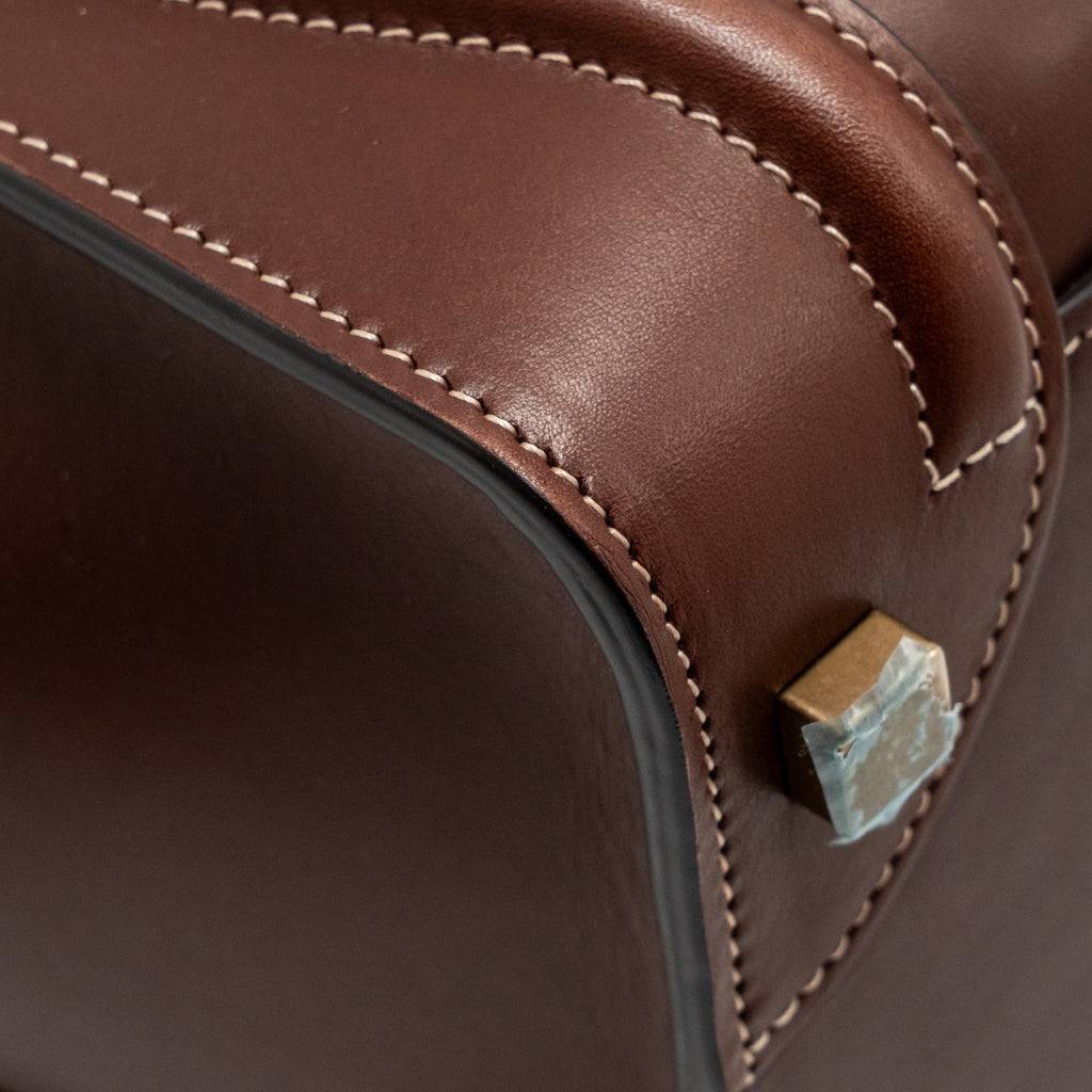 CELINE MICRO LUGGAGE BAG CALFSKIN BURGUNDY GHW