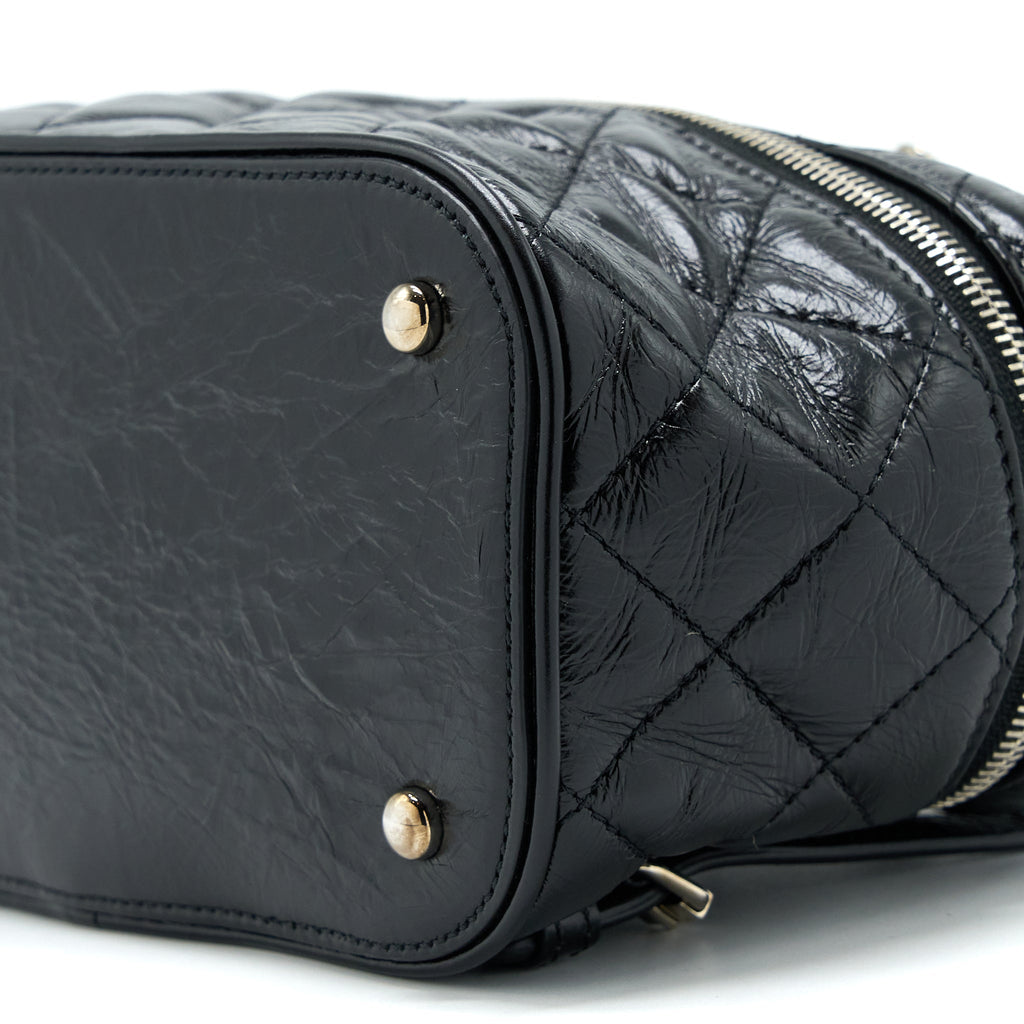 CHANEL PVC AQUARIUM BACKPACK BLACK PVC/AGED CALFSKIN SHW
