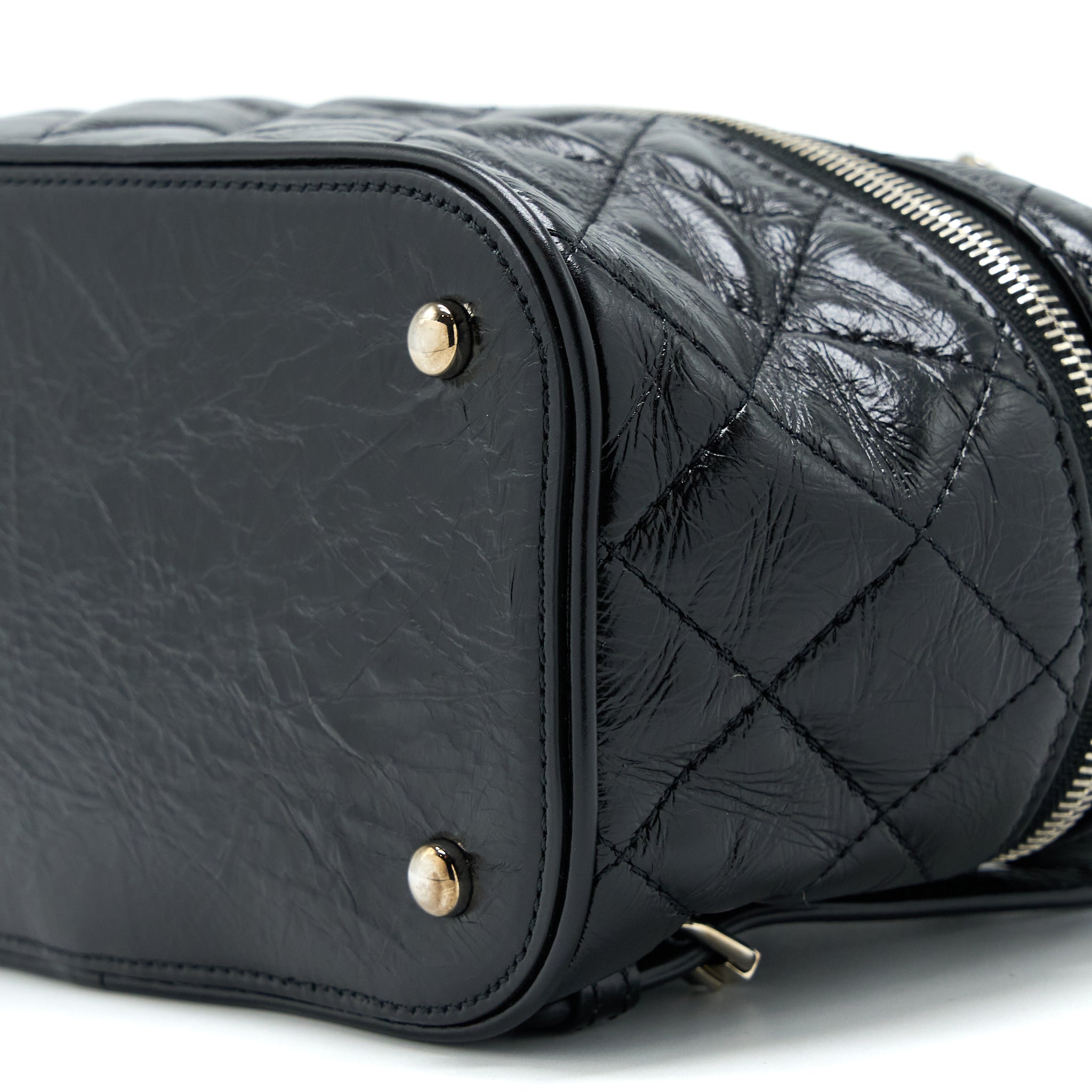 CHANEL PVC AQUARIUM BACKPACK BLACK PVC/AGED CALFSKIN SHW