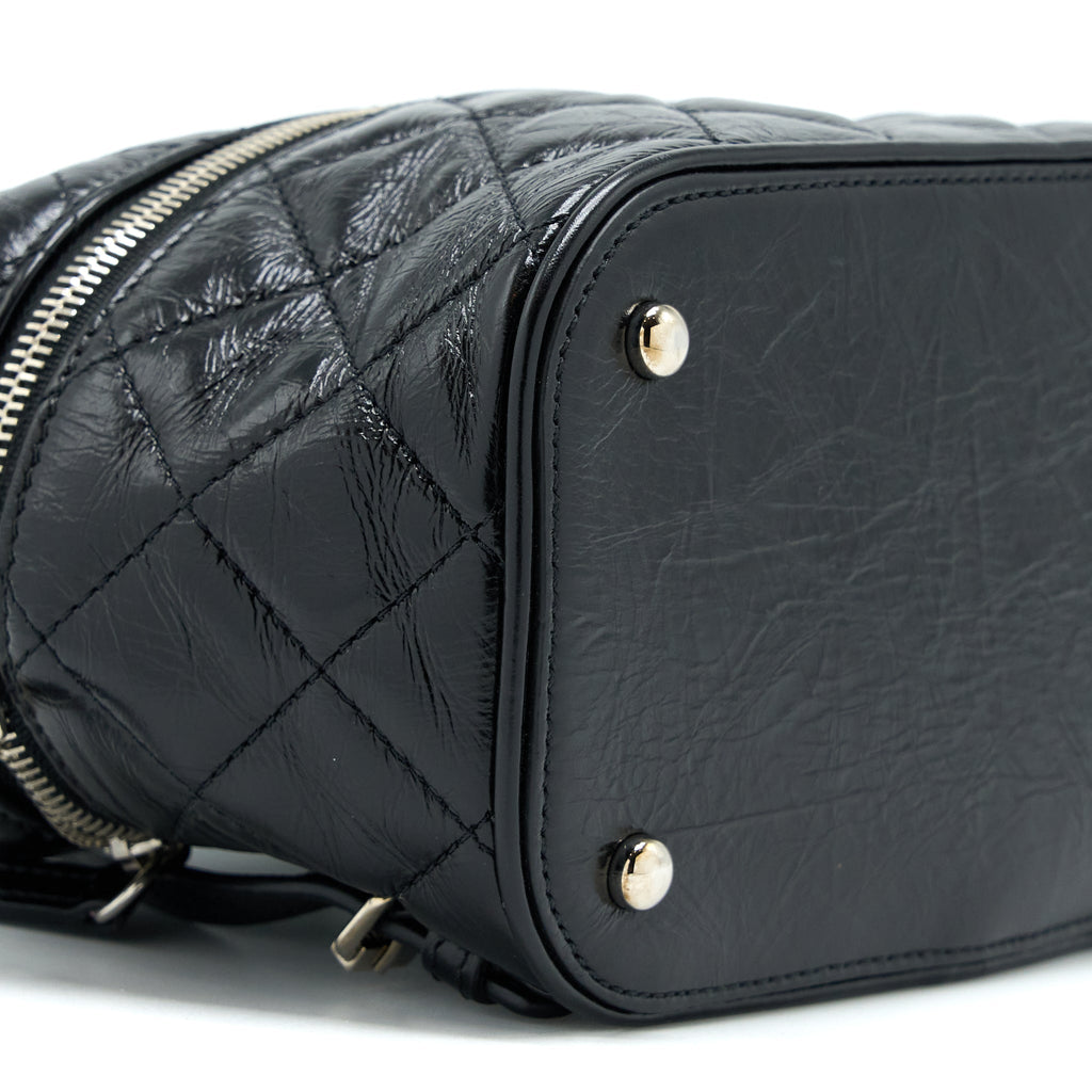 CHANEL PVC AQUARIUM BACKPACK BLACK PVC/AGED CALFSKIN SHW