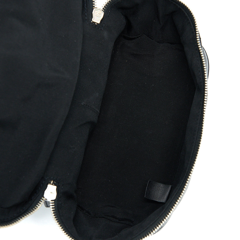 CHANEL PVC AQUARIUM BACKPACK BLACK PVC/AGED CALFSKIN SHW