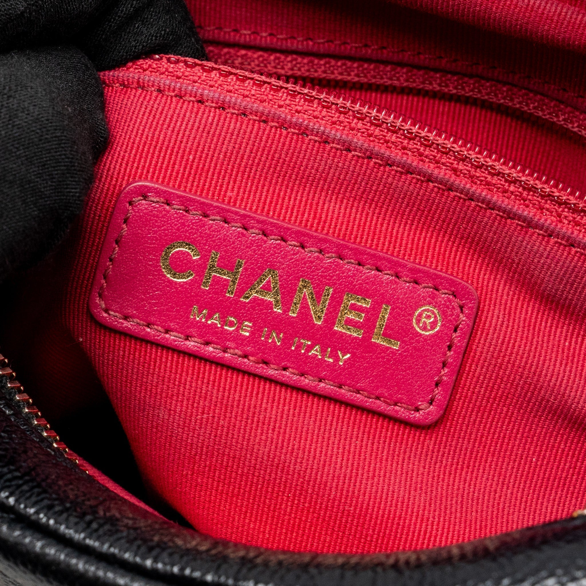 CHANEL QUILTED FLAP BACKPACK CAVIAR BLACK GHW (MICROCHIP)