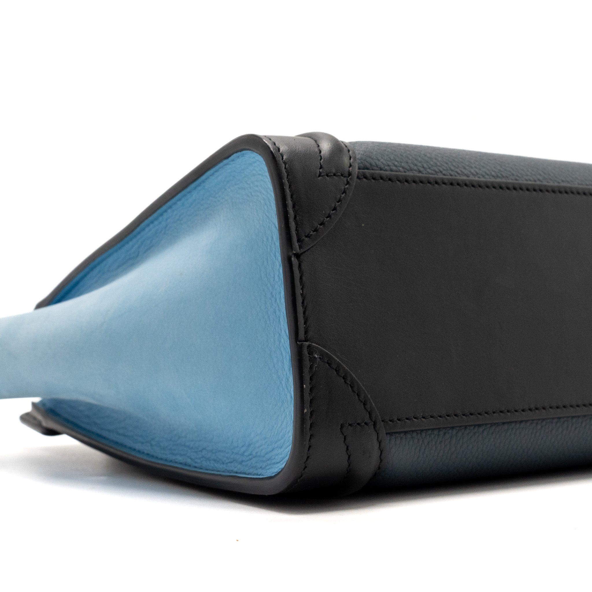 CELINE NANO LUGGAGE BAG MULTI COLOUR BLUE/DARK BLUE/BLACK GHW