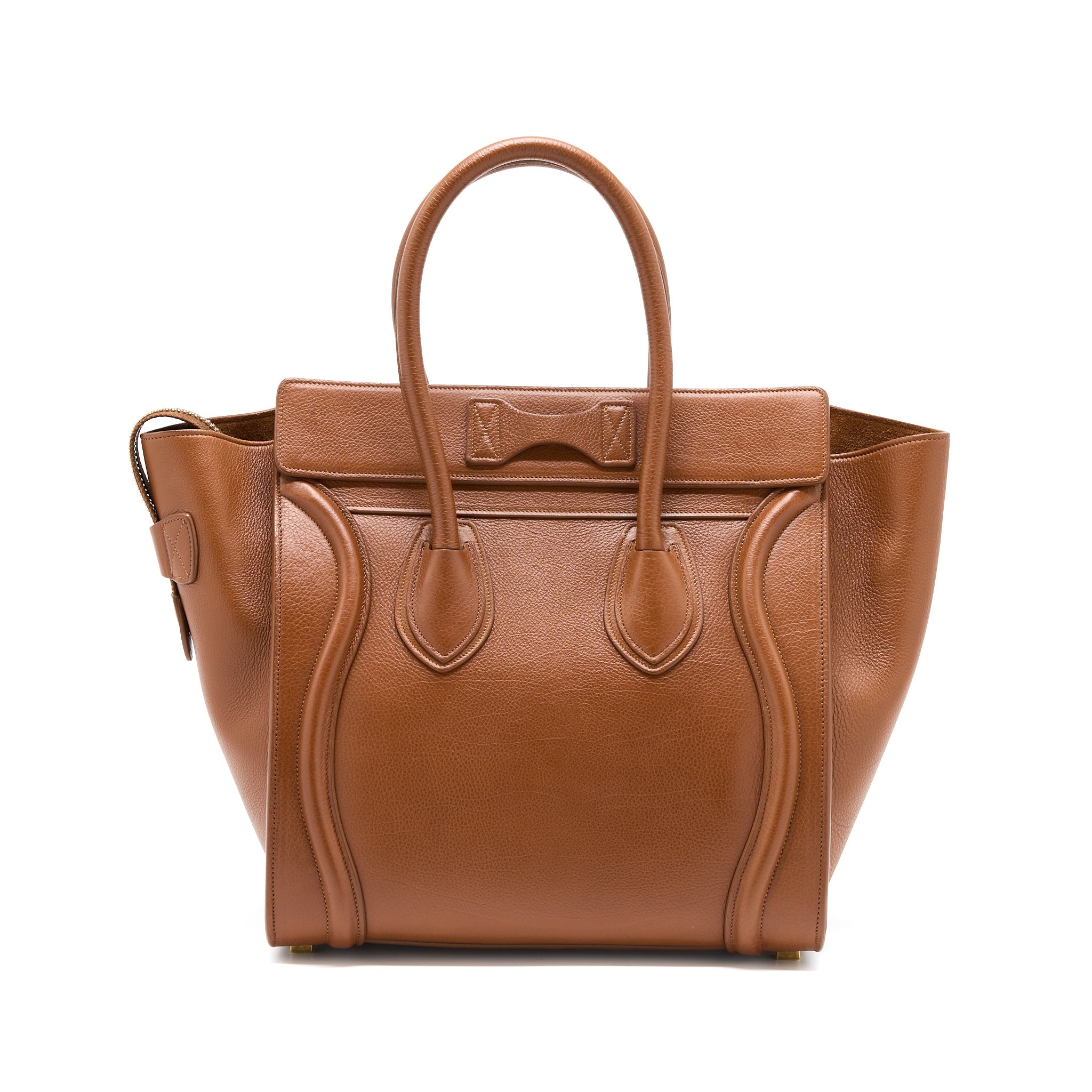 CELINE MICRO LUGGAGE BAG CALFSKIN BROWN GHW